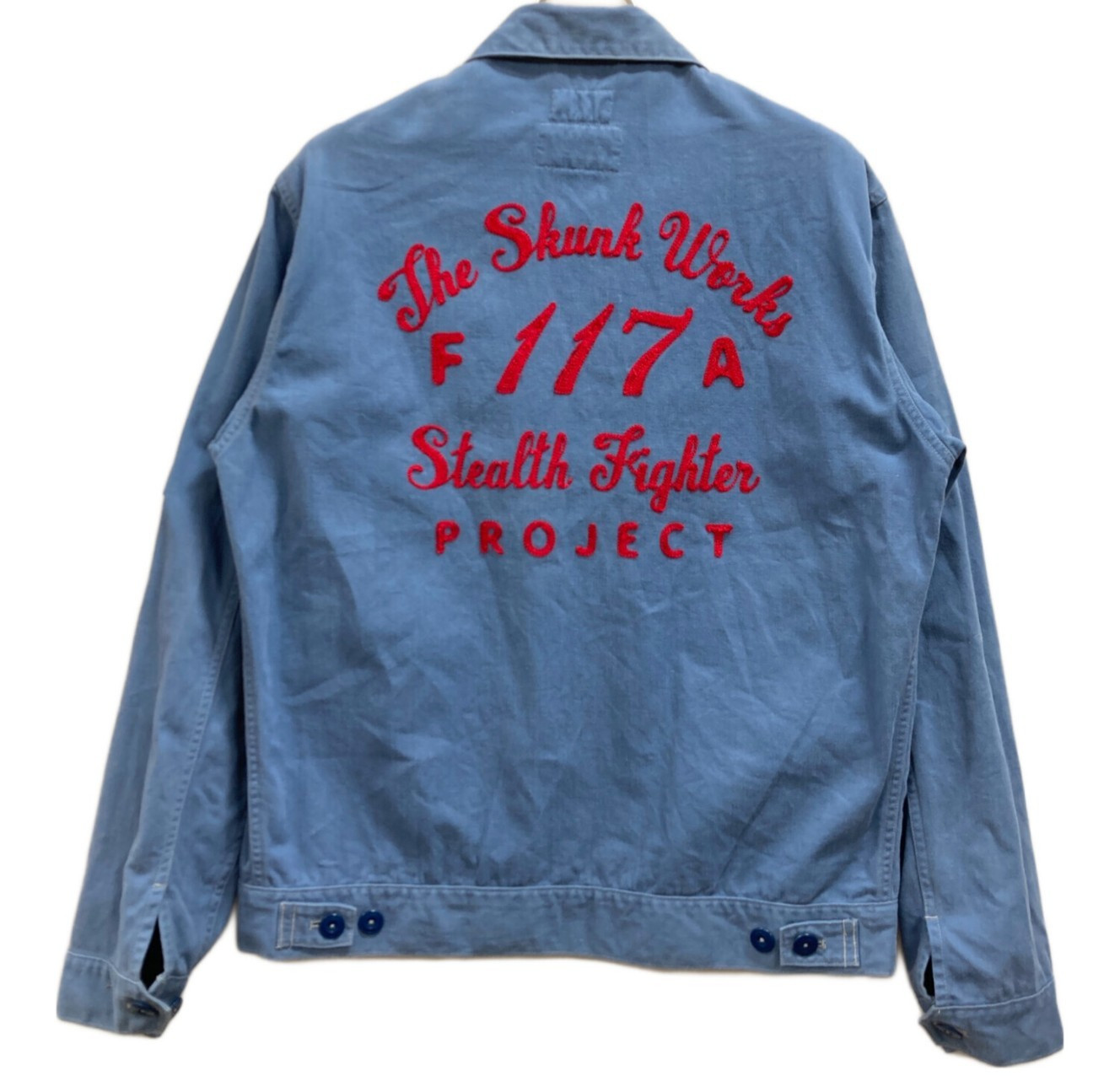BUZZ RICKSON’S Skunk Works LOCKHEED COTTON DRIZZLER JACKET Size L Blue