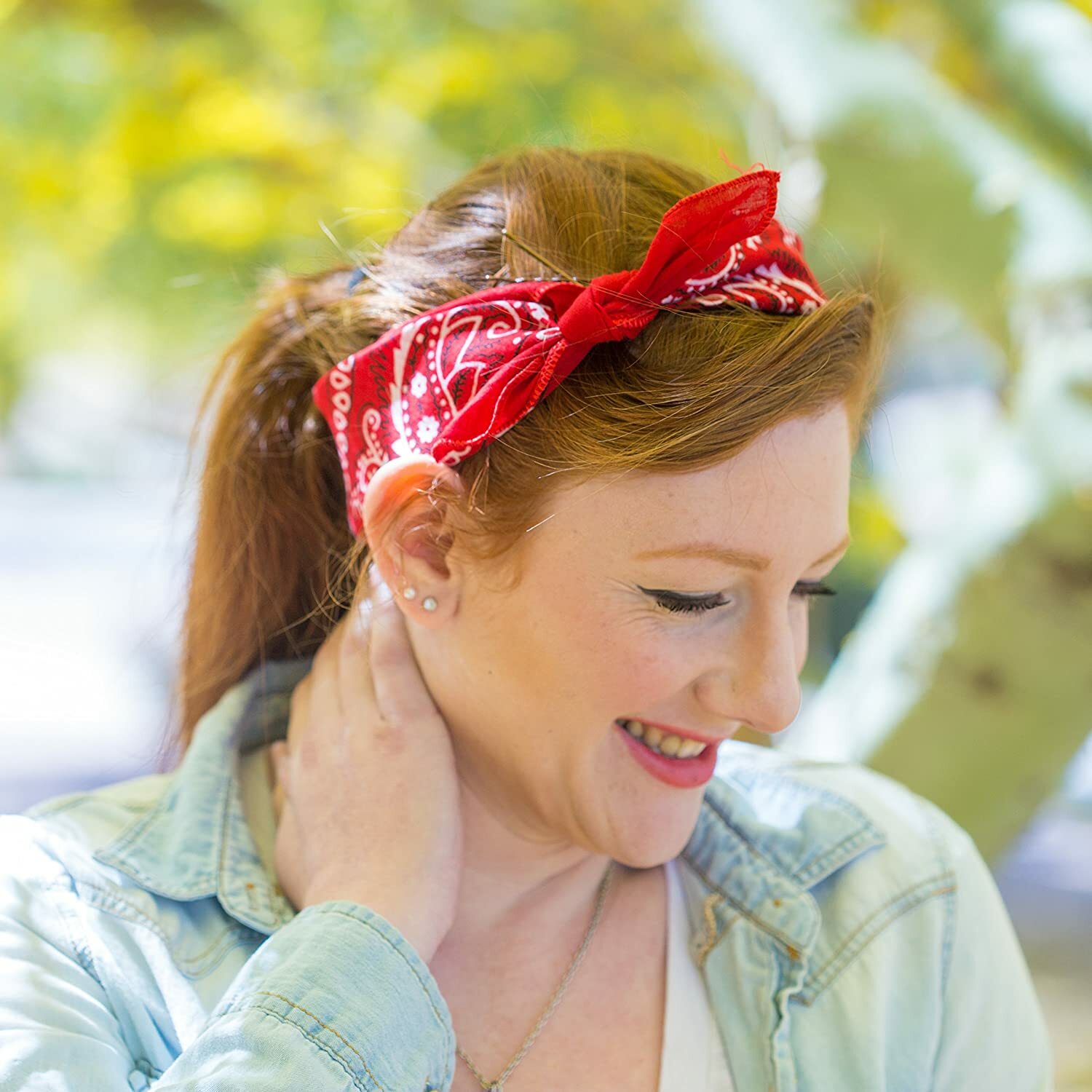 Bandana Paisley Print 100% Cotton Scarf Head Wrap Neck Headband
