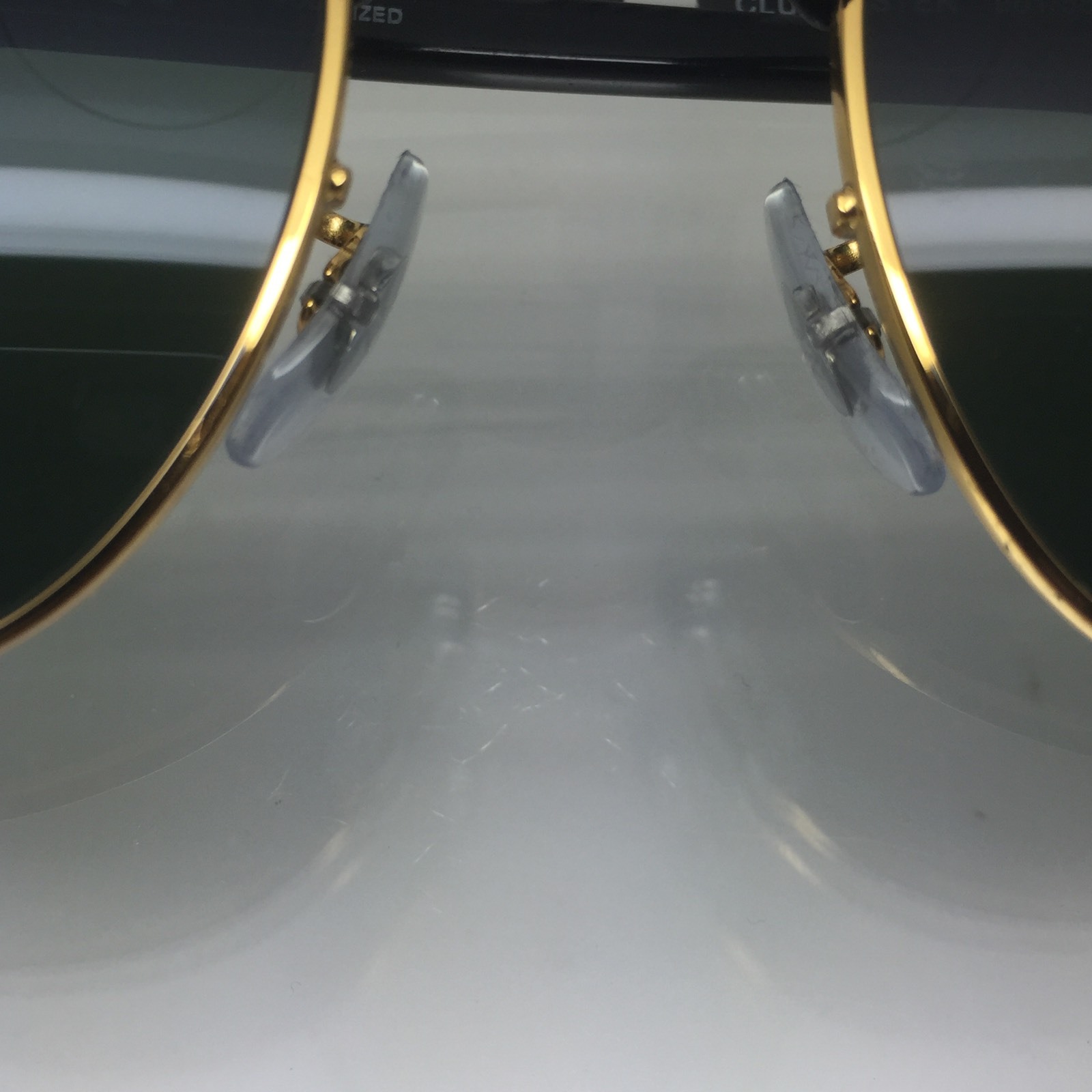 1 Pair of Clear Crimp-On Silicon Nose Pads for Ray-Ban RB Aviator Sunglasses NEW