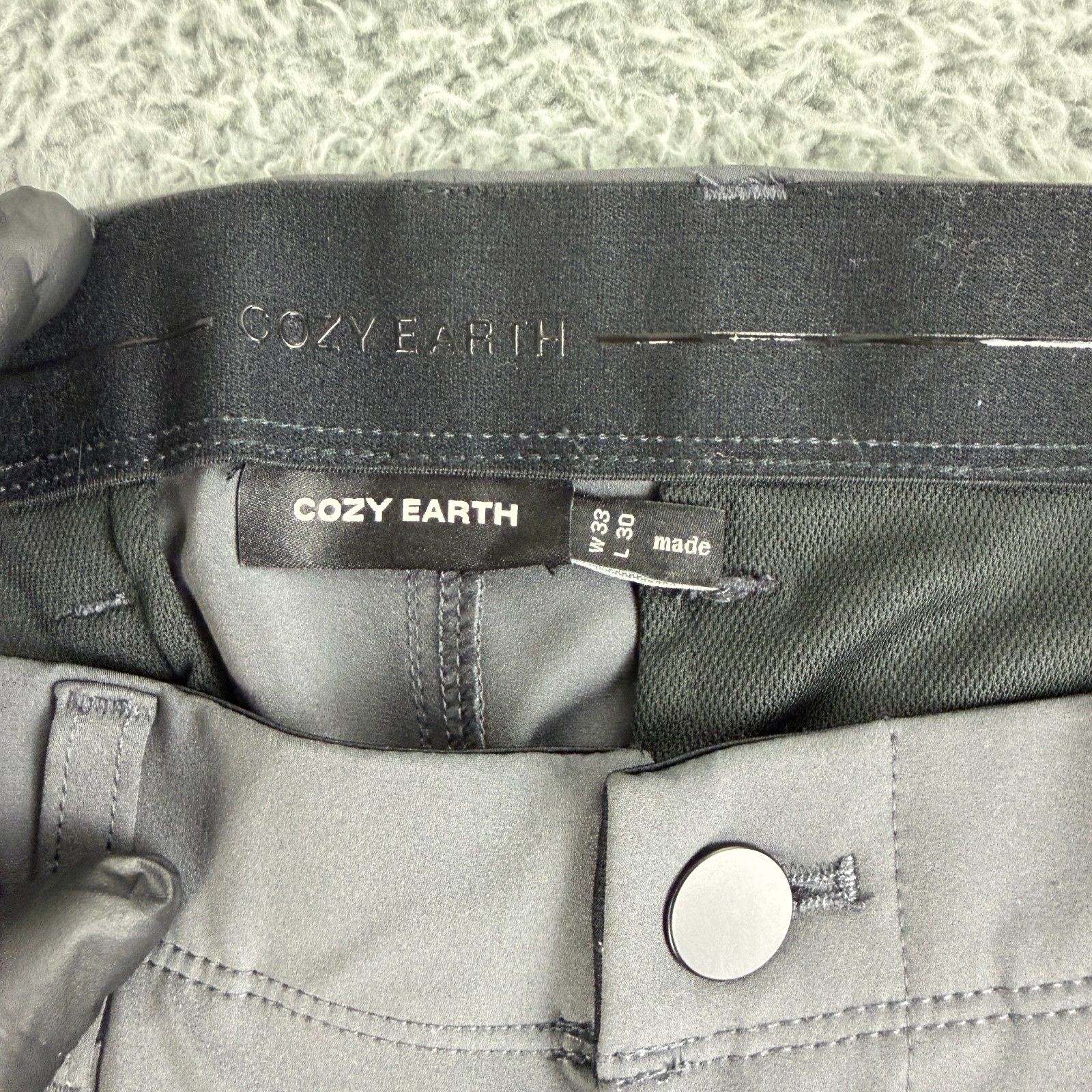 Cozy Earth Everywhere Chino Pants Mens Size 33×30 Gray Straight Leg Golf Casual