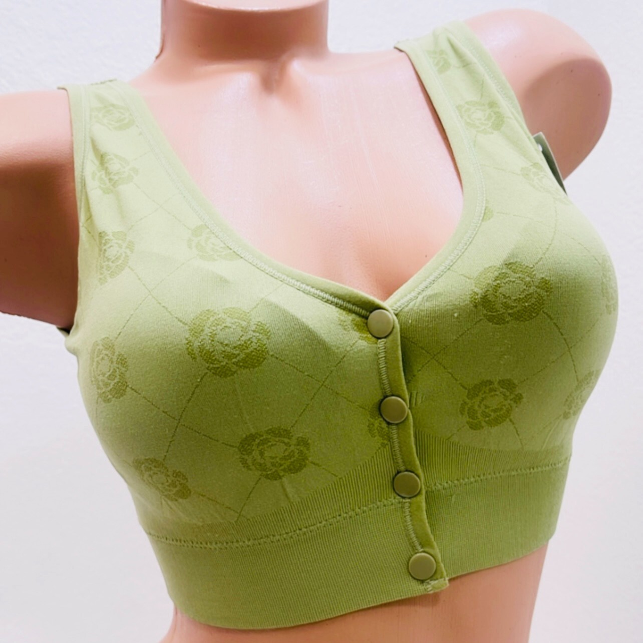 6Pk Sport Bras Seamless Wire Free open front Support Tank Sports Yoga Sleep Bra