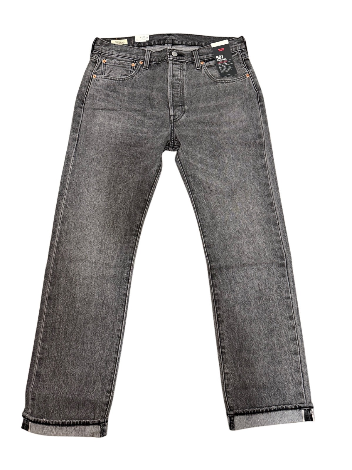 Levi’s 501 Selvedge Men’s Premium Straight Fit Jeans Color Black Ash 005013658
