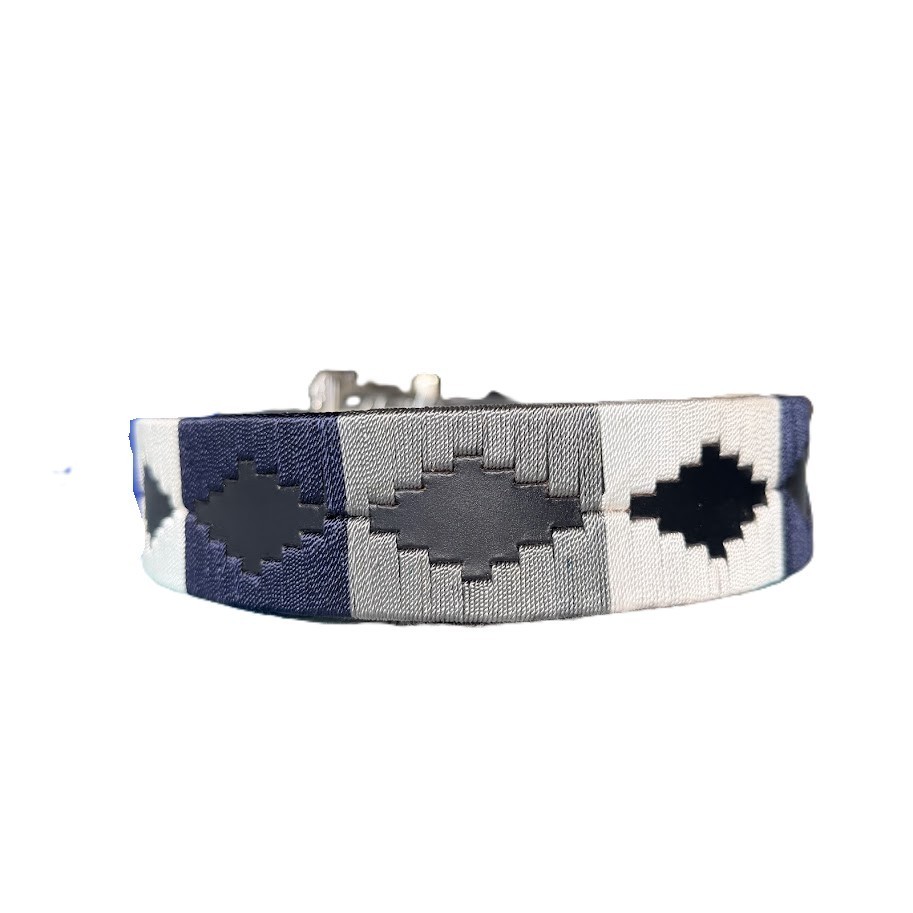 Hand Stitched Leather Polo Belt: Gaucho Style Embroidered Belt