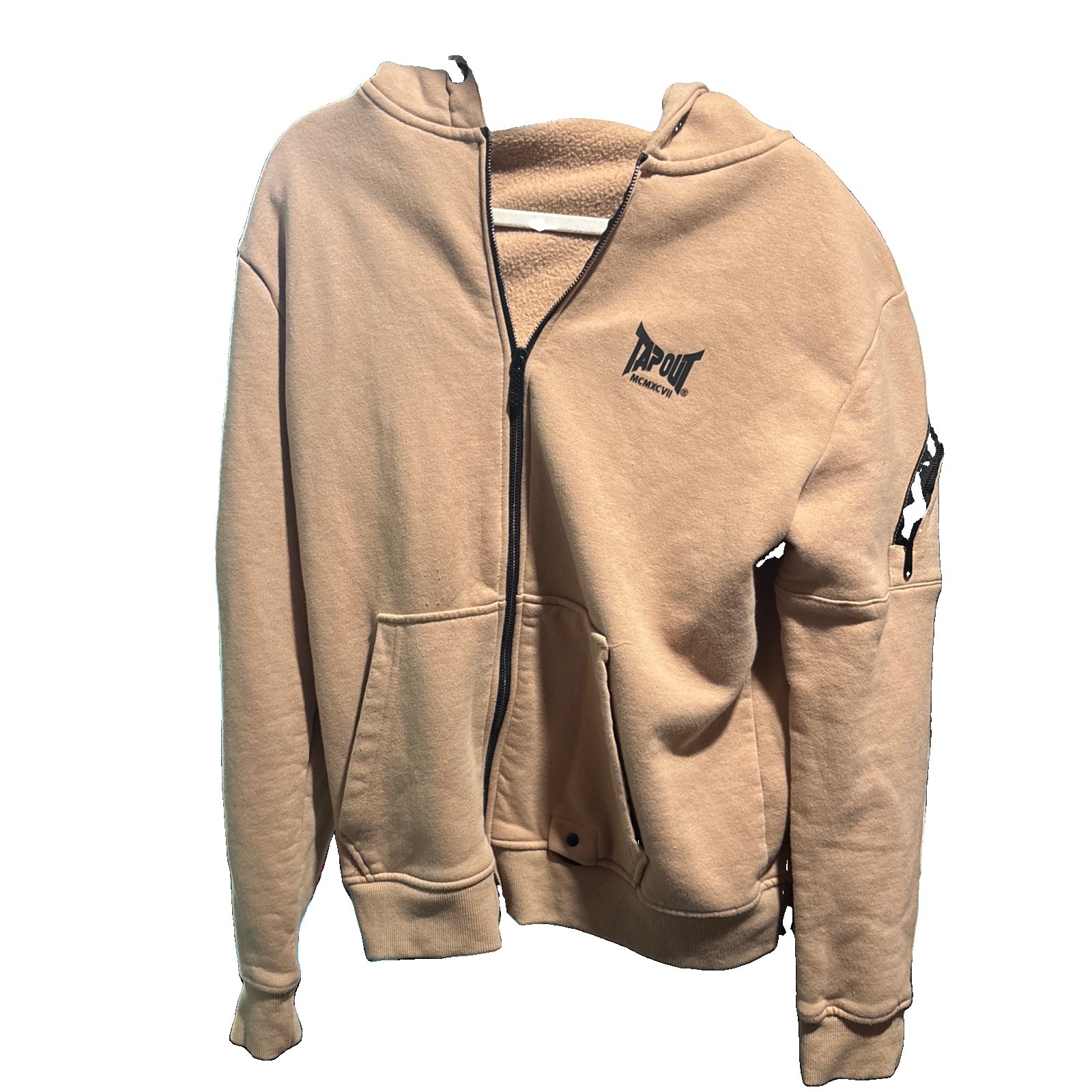 New TAPOUT Tan Men’s Full Zip Hoodie Size Medium
