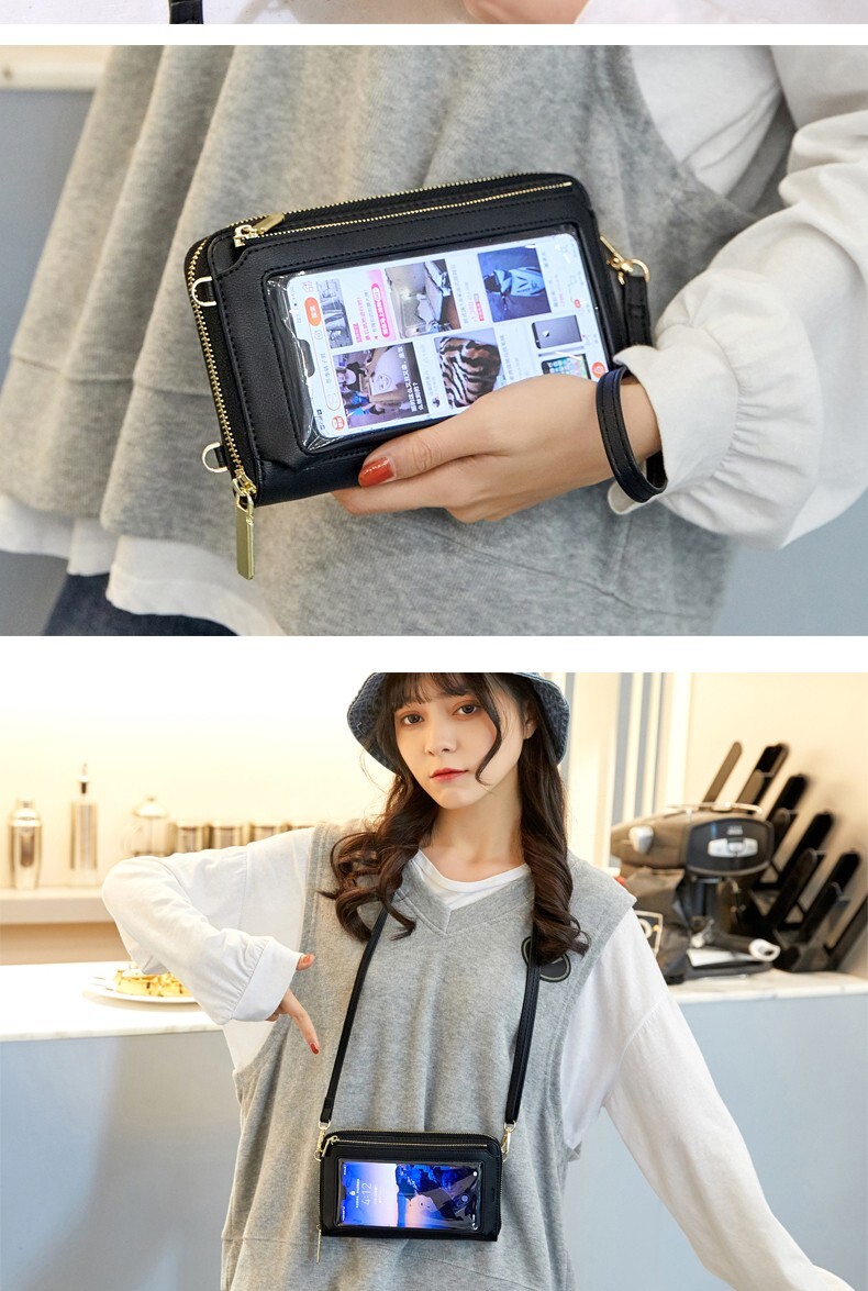 Women Touch Screen Bag Crossbody Cell Phone Purse Shoulder RFID Blocking Wallet