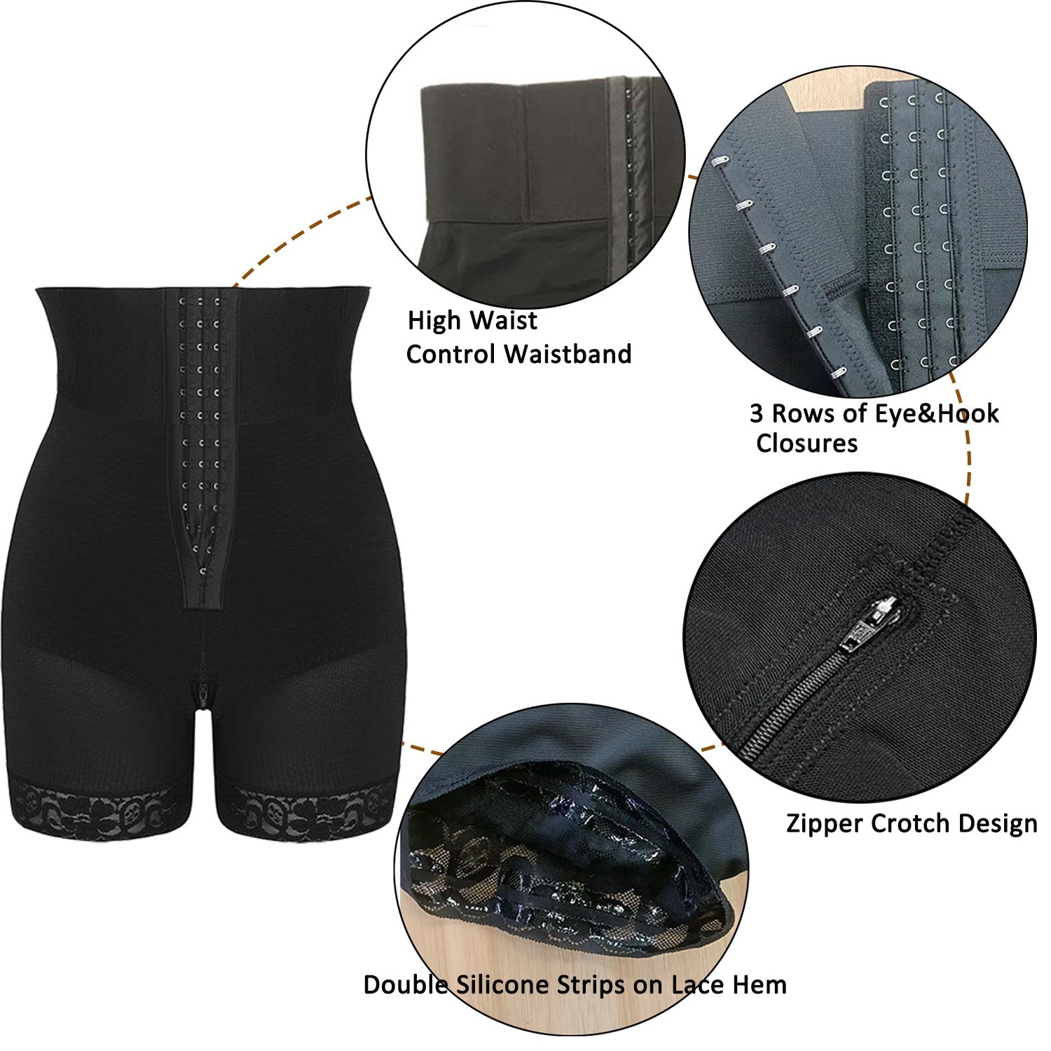 Tummy Control BBL Shorts Fajas Slimming Shapewear High Waist Butt Lifter Shaper