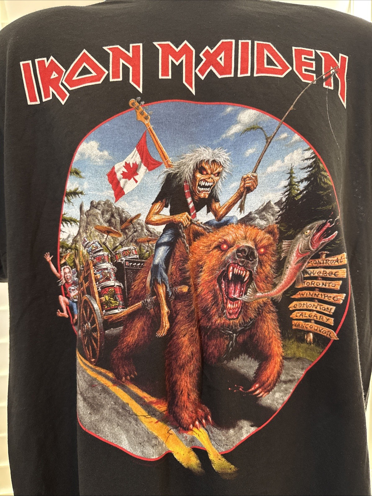 Official Iron Maiden Legacy of the Beast Canadian Tour 2019 T Shirt in Large New