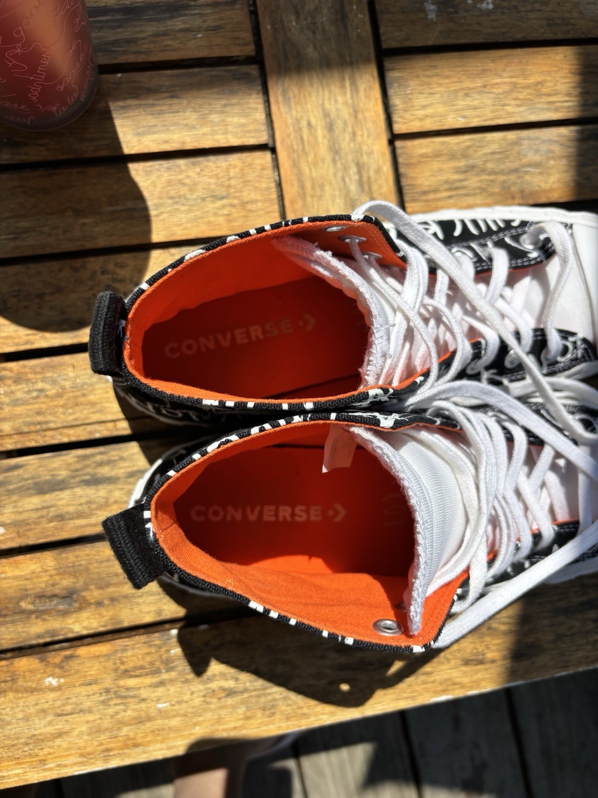 Converse Chuck Sneakers All Star High Top Not a Chuck Black/White/Orange US 10.5