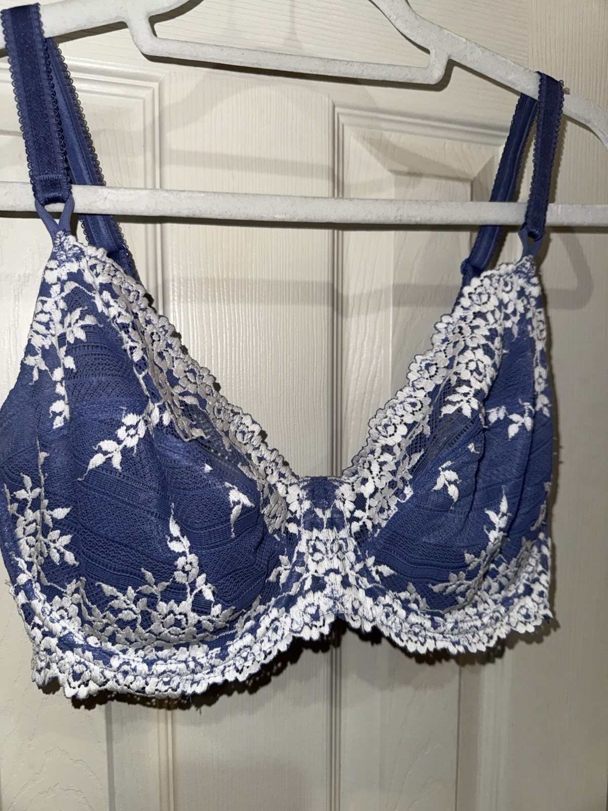 Wacoal Embrace Lace Underwire Bra featuring sheer intricate floral embroidery