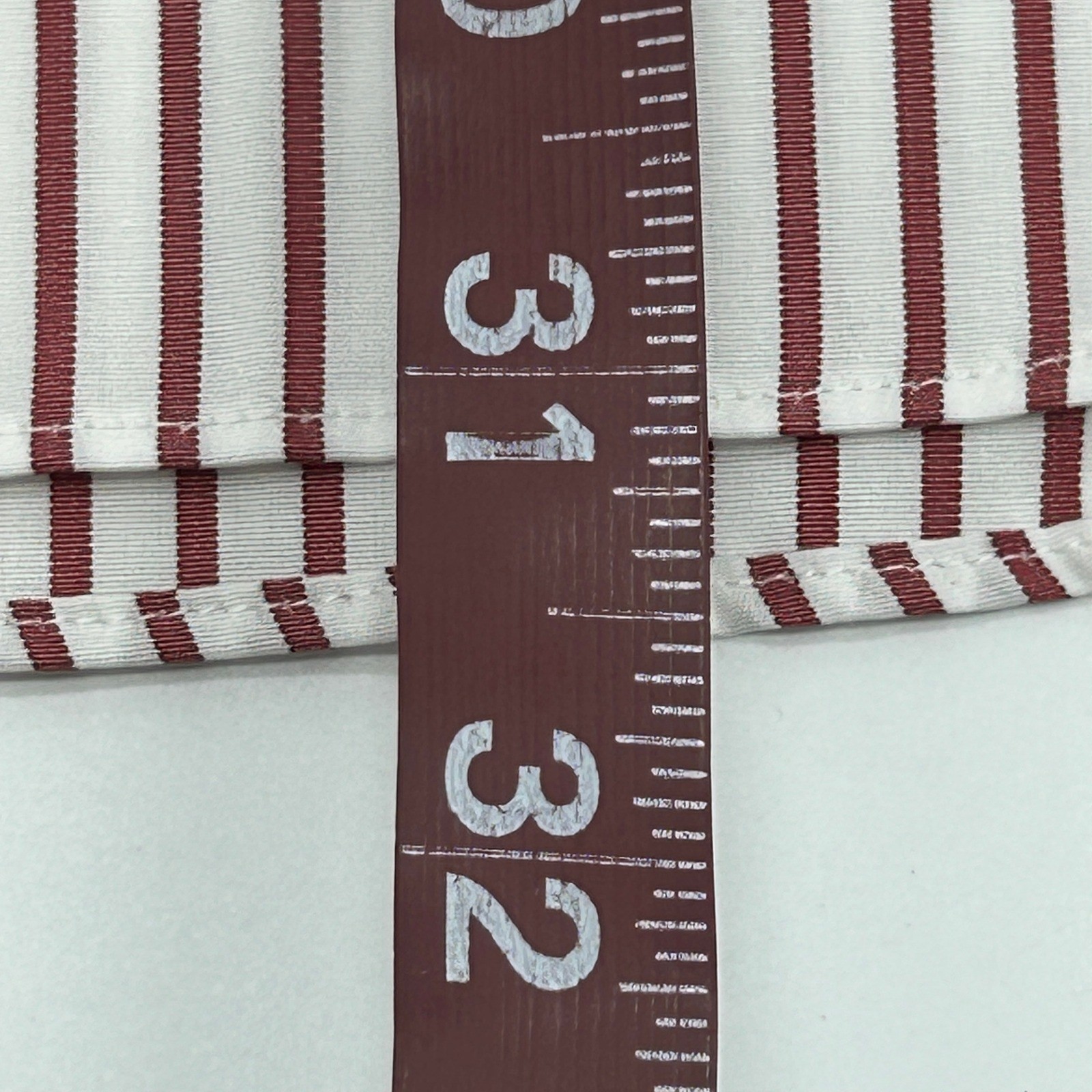Cordone Fatto A Mano Italy Dress Shirt Men’s Size 18/45 Red White Stripes