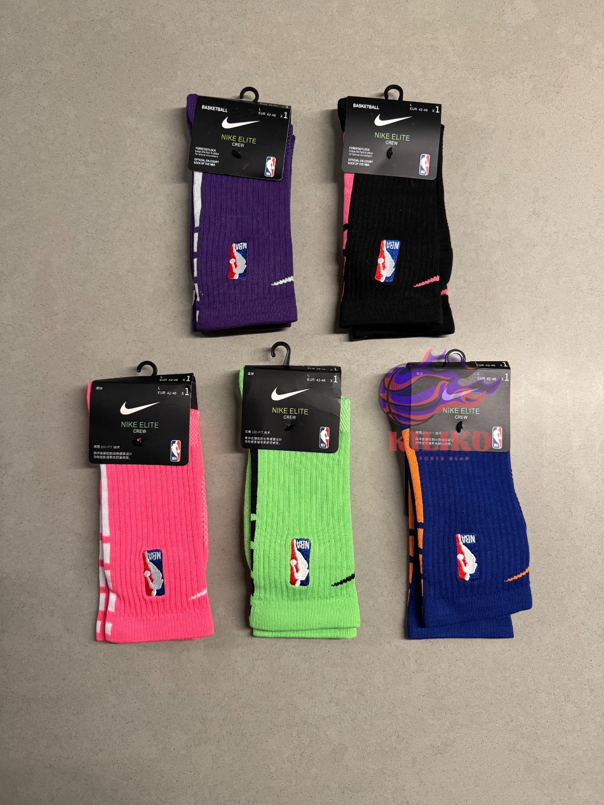 Nike Elite NBA Crew Socks DRI-FIT Mid Crew Size Large **Many Colors**