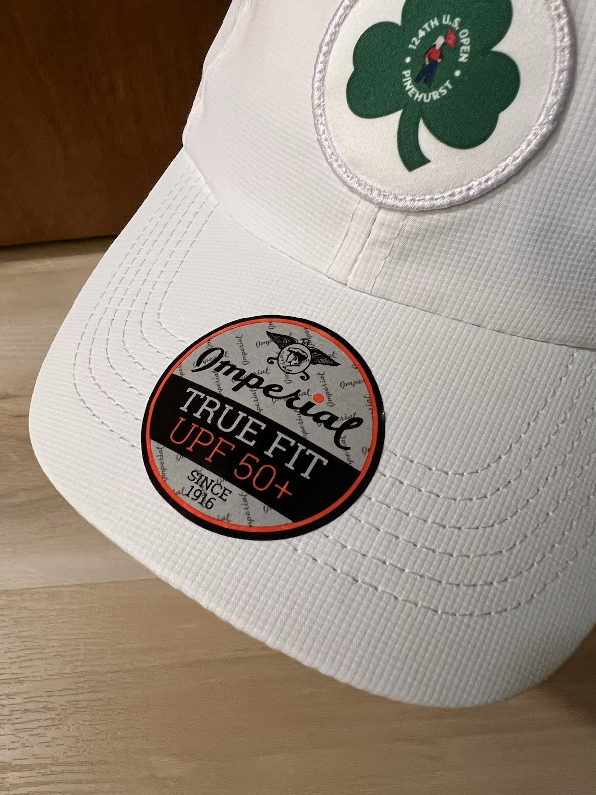 Imperial White 124th US Open Pinehurst Clover True Fit UPF 50+ Golf Hat Womens