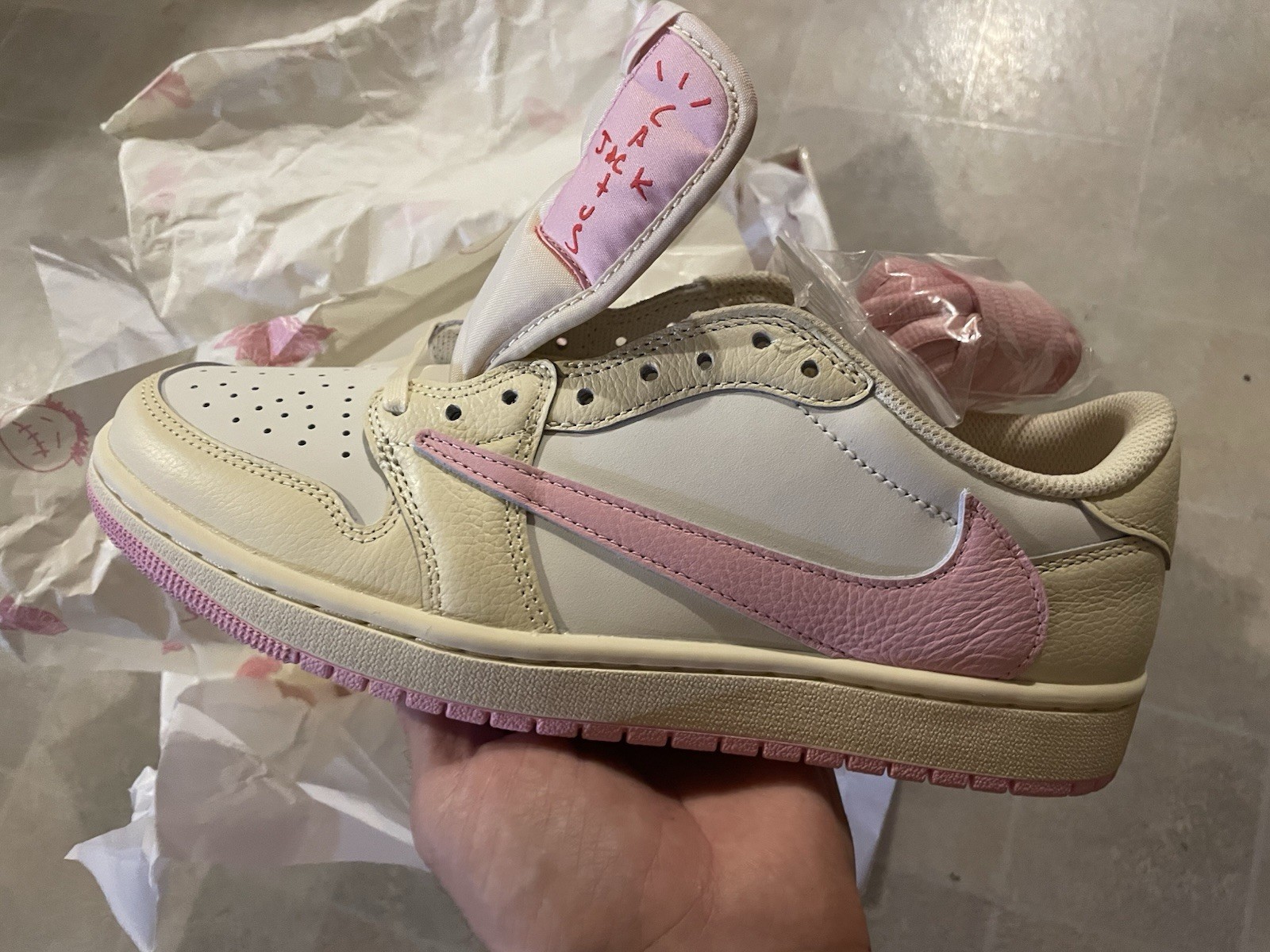 Nike Air Jordan 1 Low Travis Scott Colorblock Leather Low Top Sneakers Custom