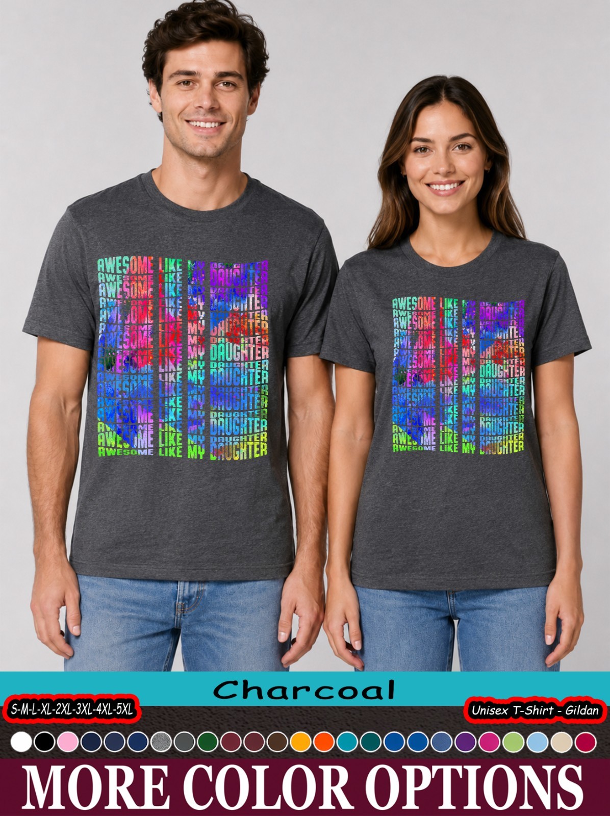 Awesome Like My Daughter Shirt, Proud Dad Father’s Day Gift T-Shirt