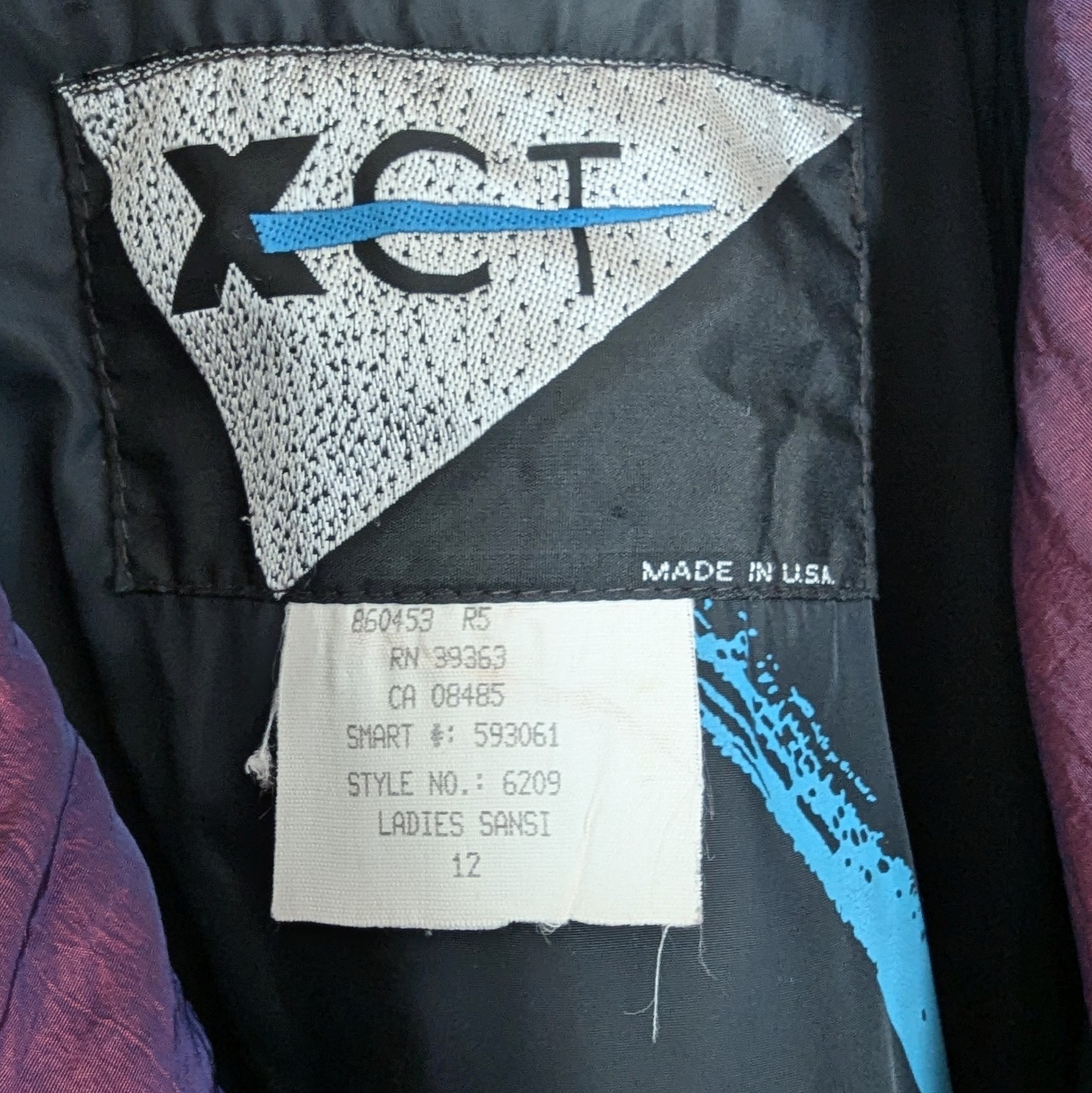 XCT Jacket Vintage Sz M-L Purple Pink Iridescent Motorcycle Y2K 80s 90s
