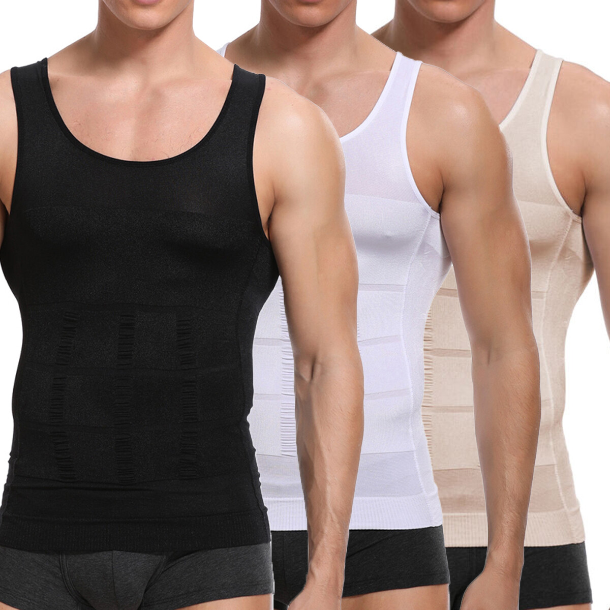 Fajas Para Hombres Faja Reductora De Hombre Mens Body Shaper Abdomen Control Top