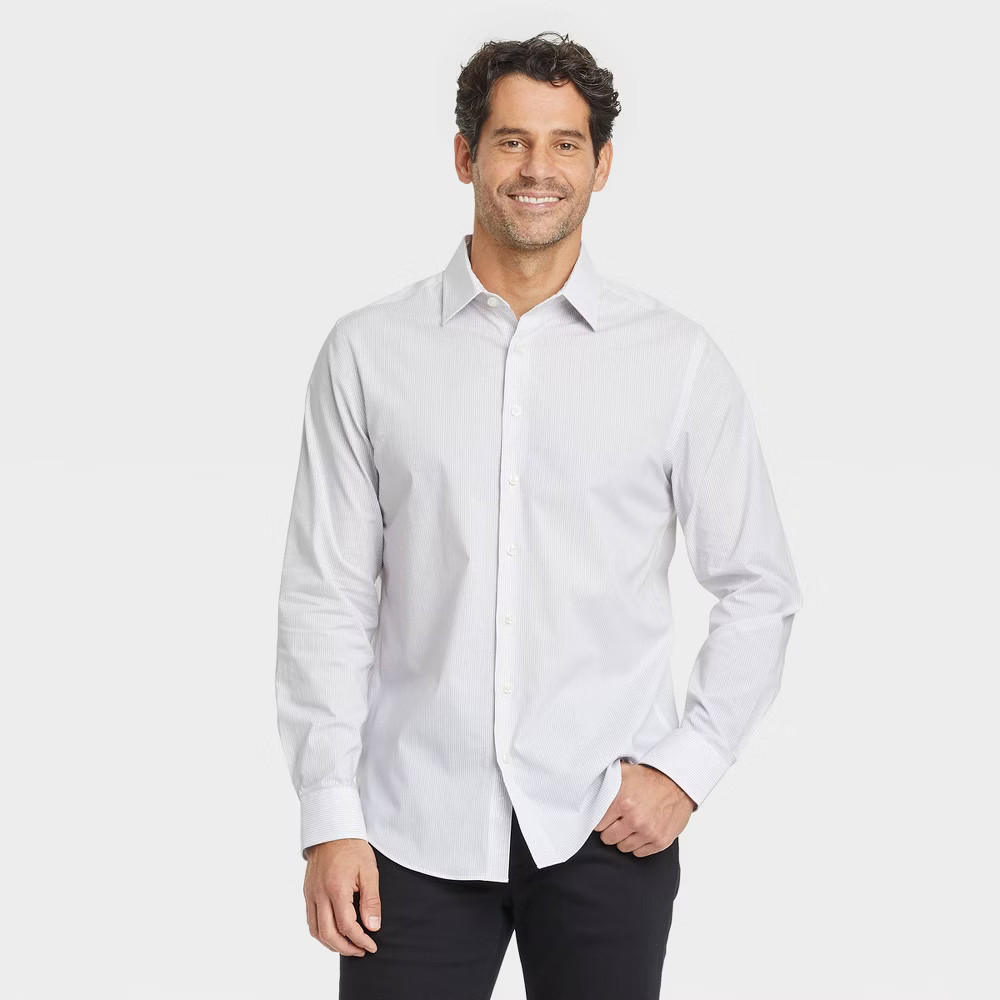 Men’s Performance Dress Long Sleeve Button-Down Shirt – Goodfellow & Co