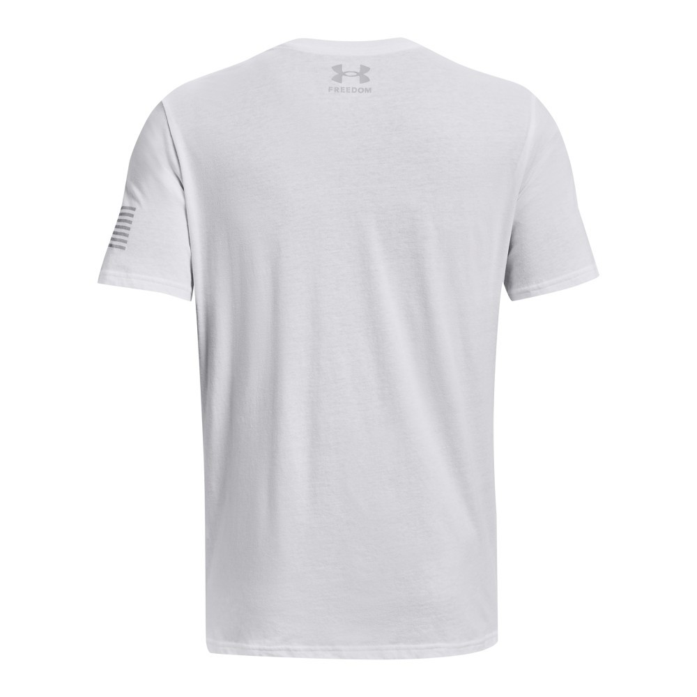 Under Armour 1379221 Men’s UA Freedom Big Flag Lockup T-Shirt, White, X-Large