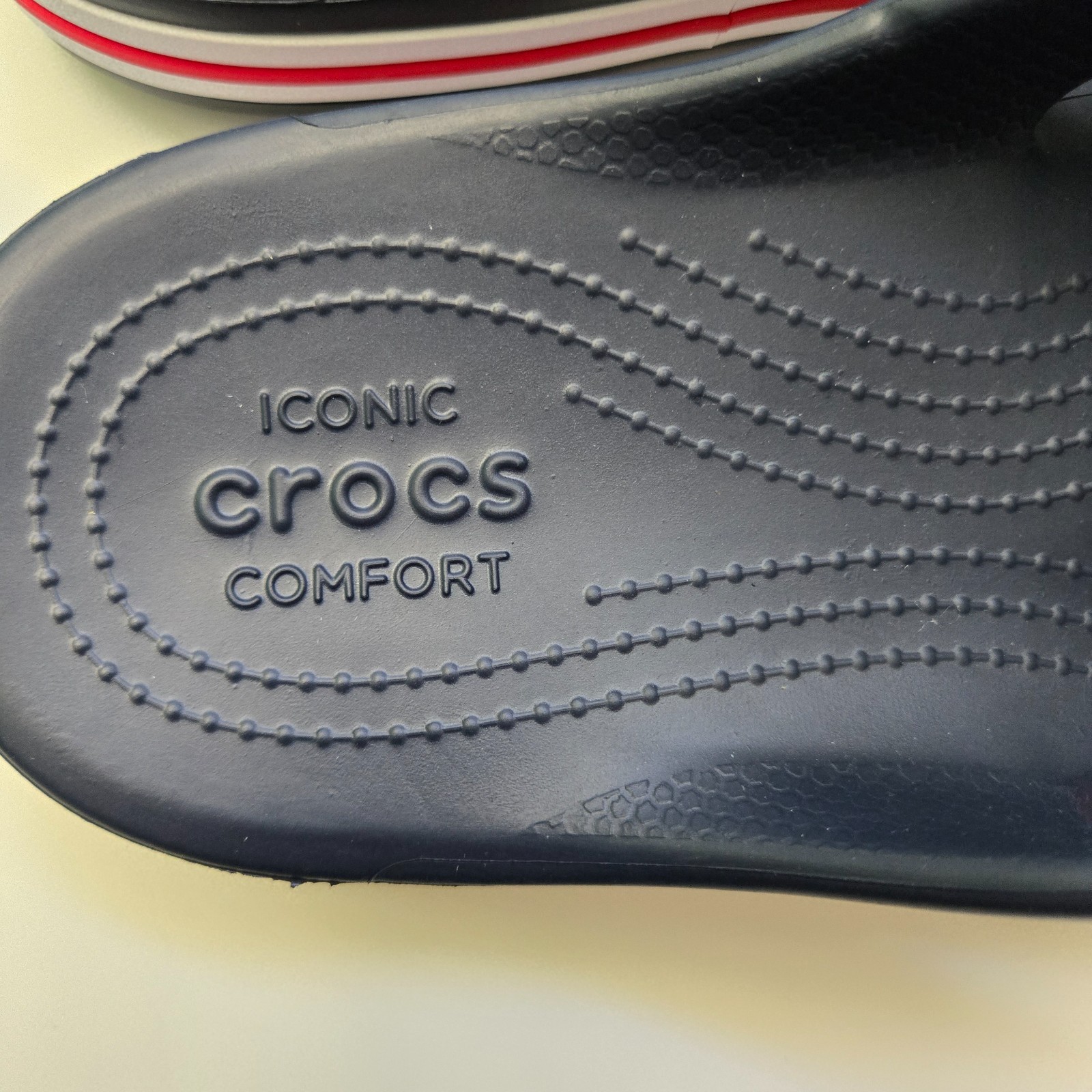 Crocs Bayaband Flip 205393 M9 W11 Navy Pepper New With Polybag Comfort Sandals