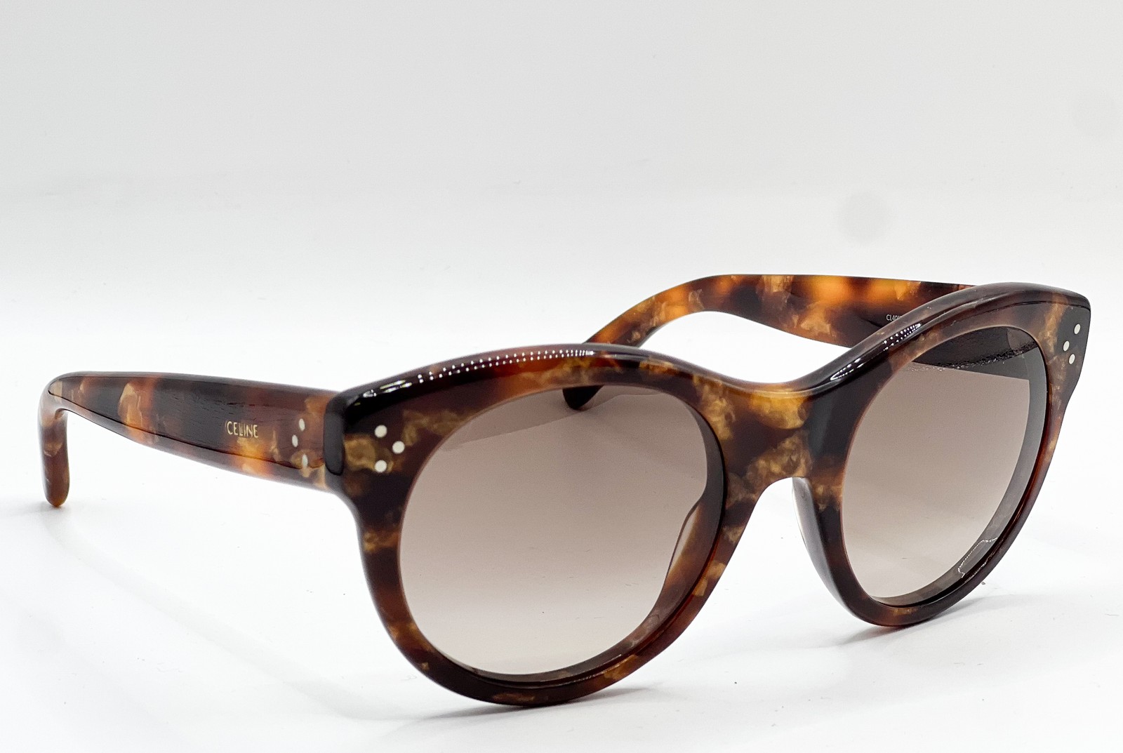 NEW CELINE CL401701 52F TORTOISE AUTHENTIC SUNGLASSES 53-22