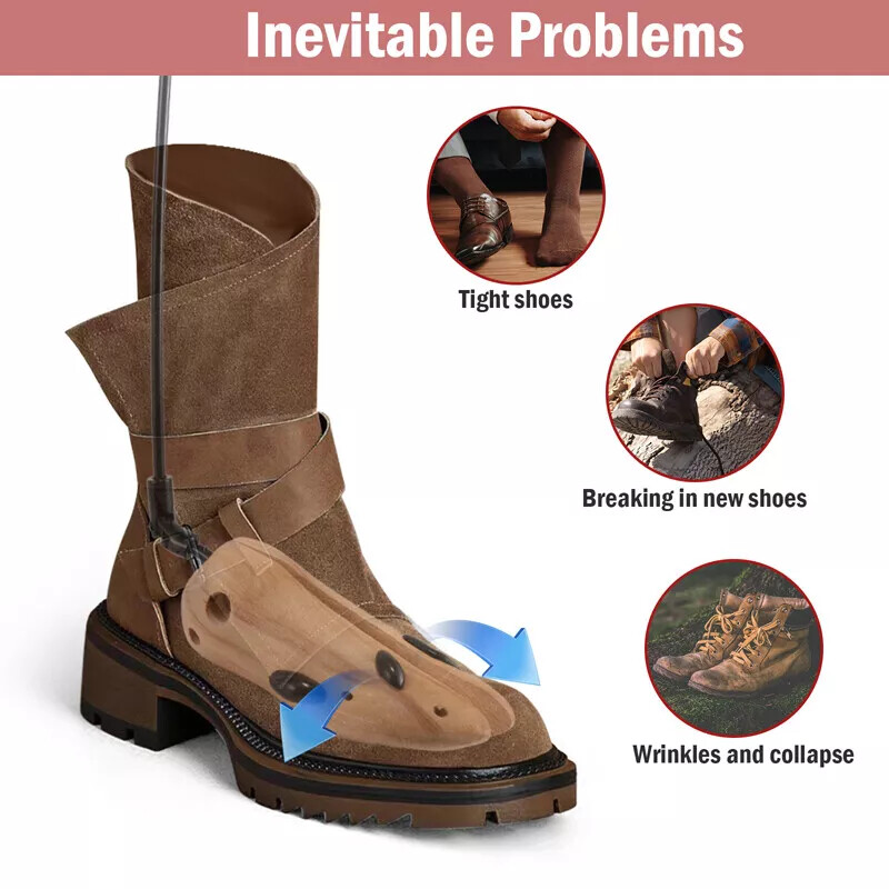 1 Pair Boot Stretcher Wooden Shoe Shaper Western Cowboy Boot Expander for Men