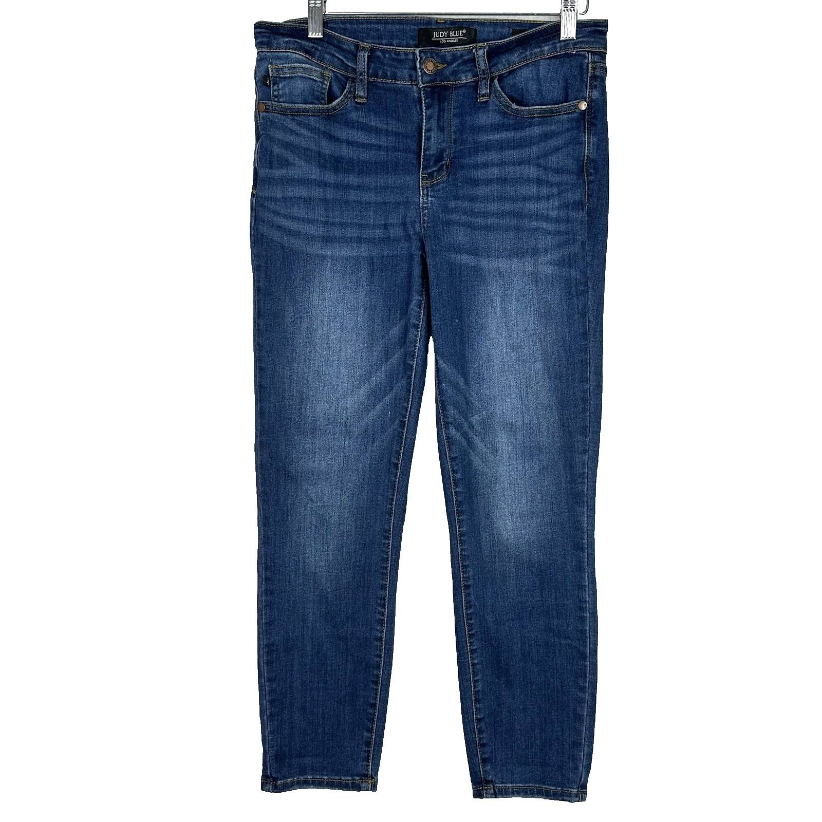 Judy Blue Relaxed Fit Cropped Jeans Womens 29 Medium Wash Stretch Denim Casual