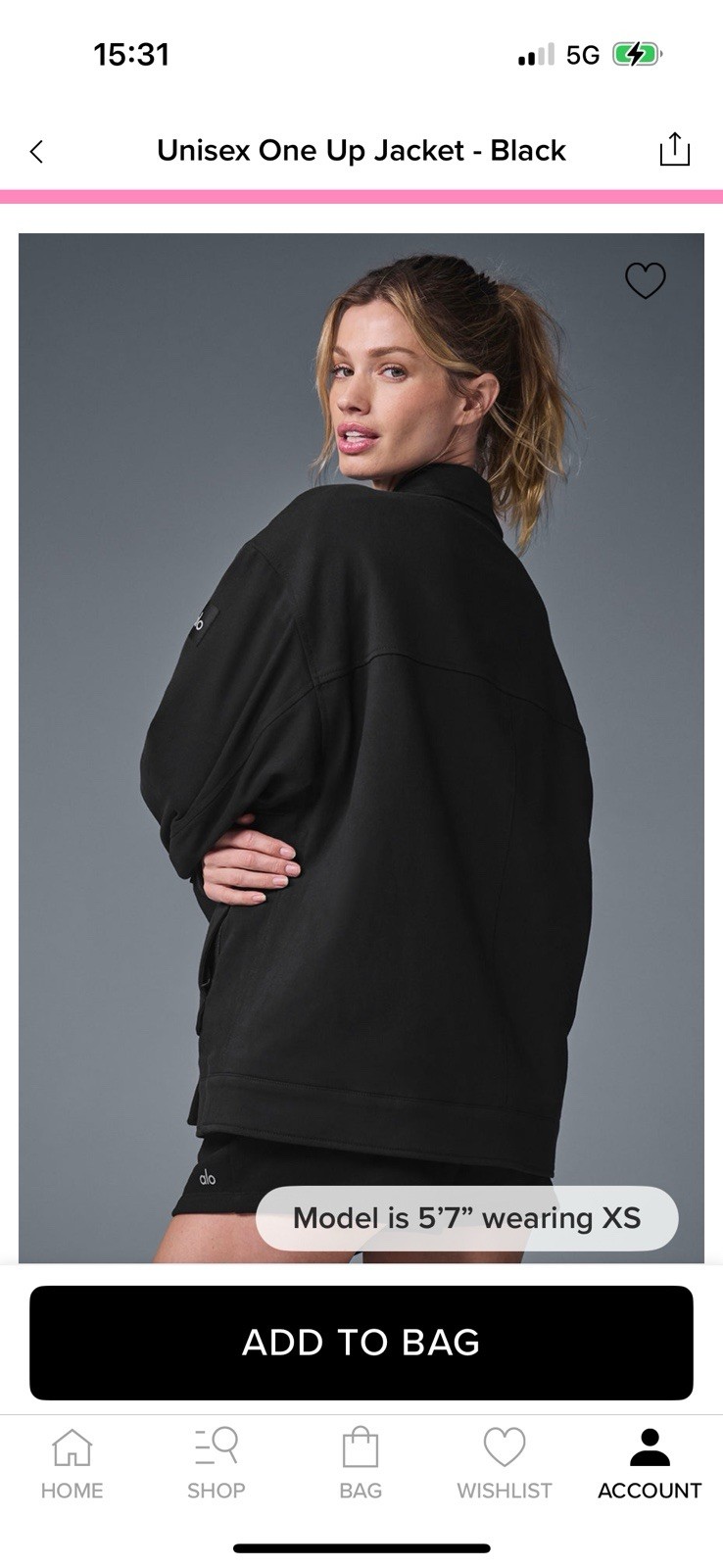 Alo Yoga Authentic Unisex one Up Jacket