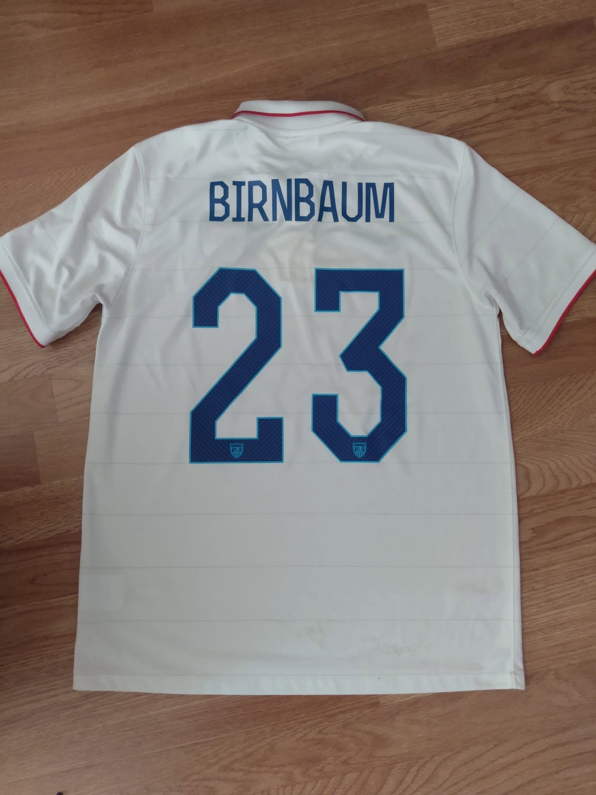 Nike 2014 Home USA World Cup Soccer Steve Birnbaum Size Large USMNT Jersey