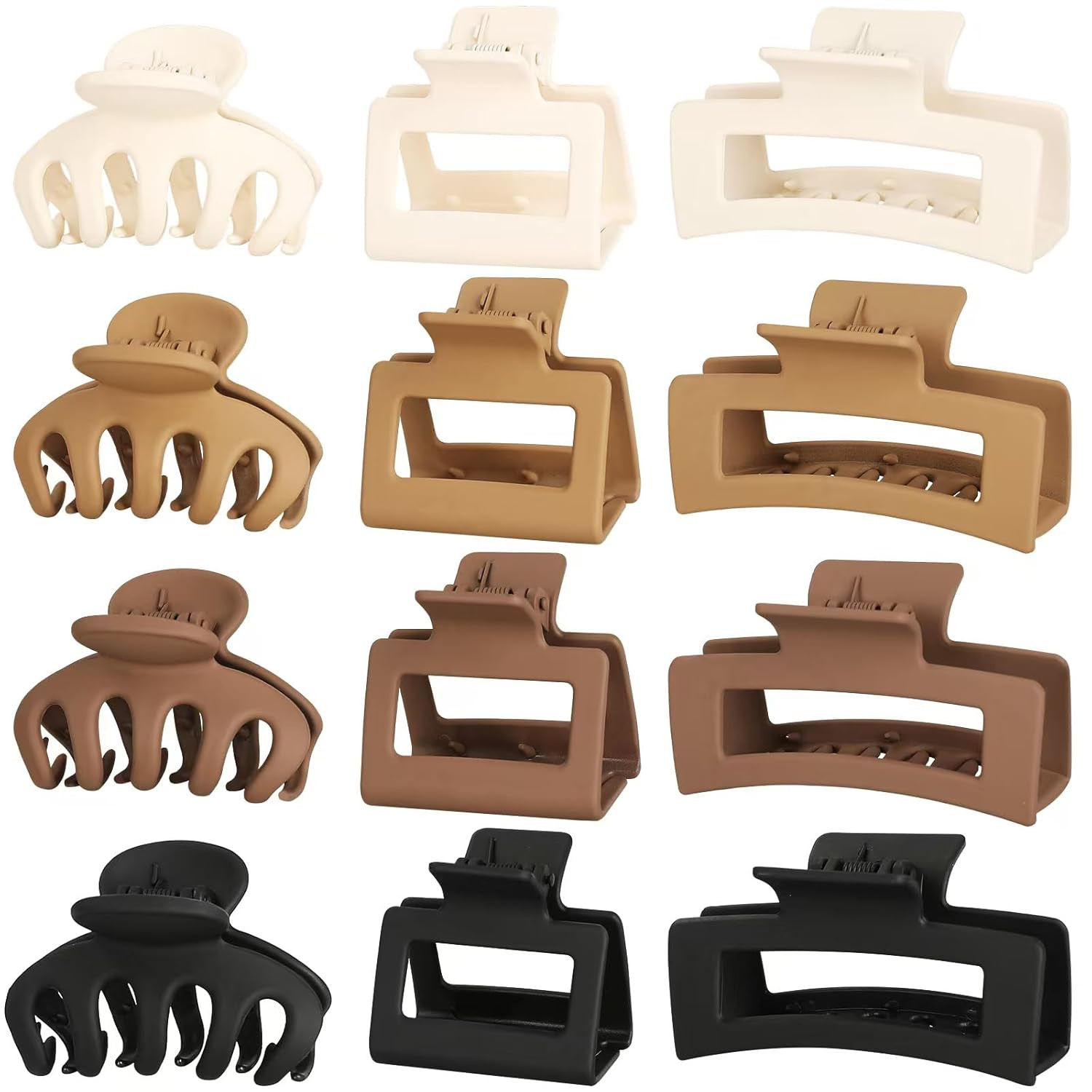 Small Medium Claw Clips for Women, 3 Styles Hair Clips for Thick and Thin Hair,