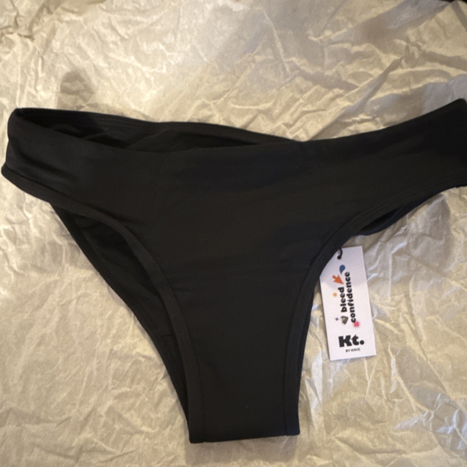 Kt by Knix Period-Proof Bikini bottoms. Black Size small. Machine Washable. New