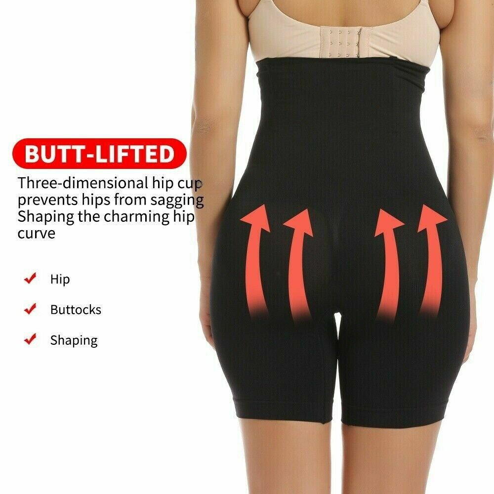 SHAPERMINT High Waisted Body Shaper Shorts Shapewear Tummy Control for Women