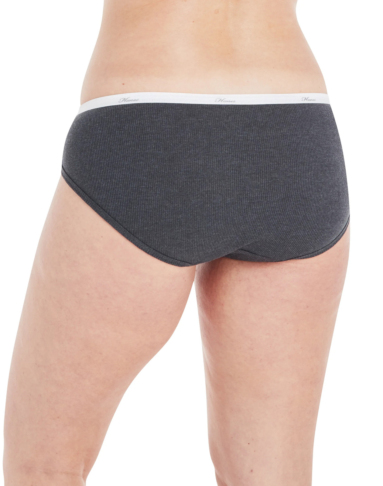 Hanes 6-Pack Hipsters Women Ribbed Cotton Panties Cool Comfort Underwear Assort