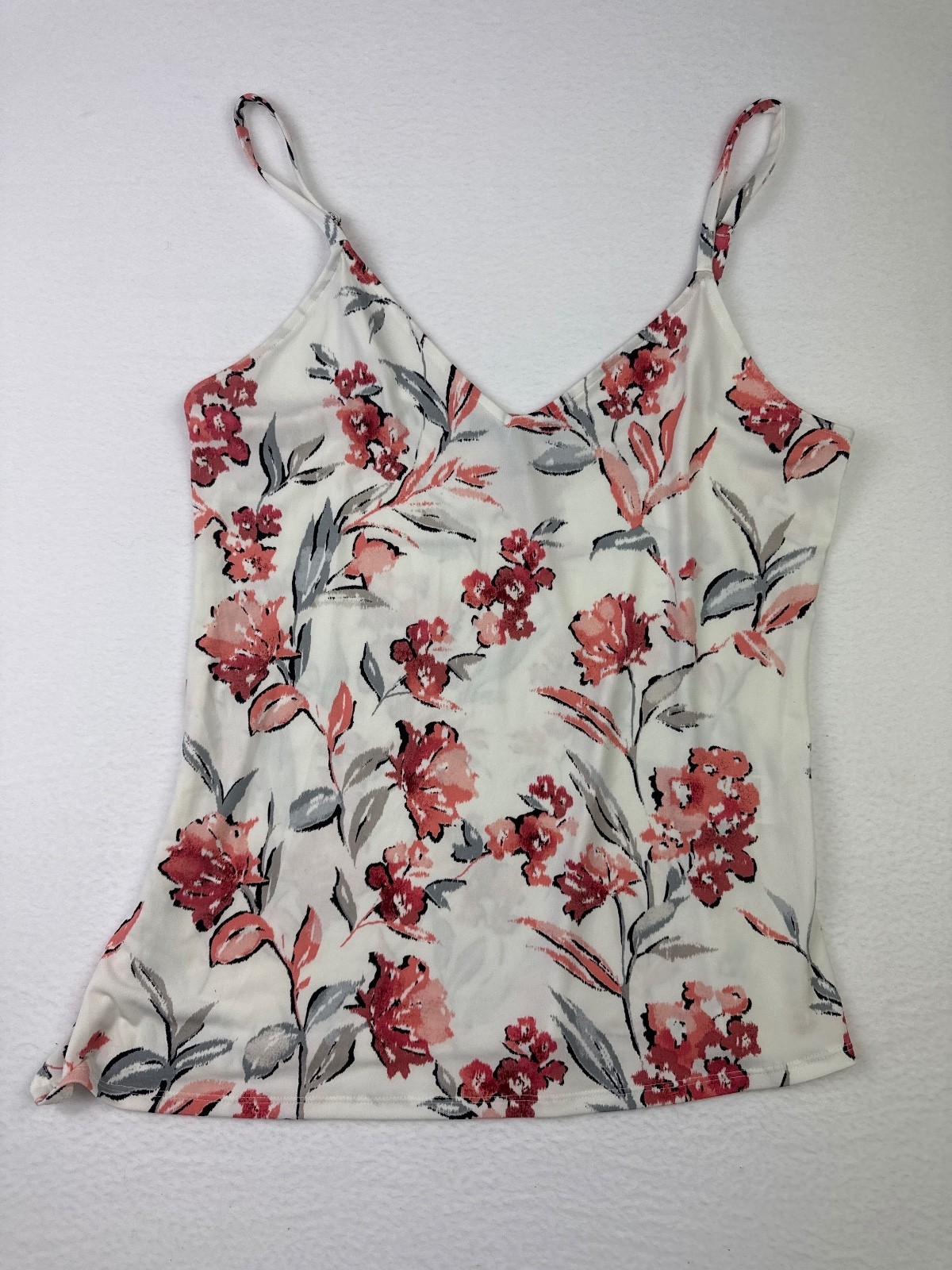 White House Black Market Floral Sleeveless Top Large