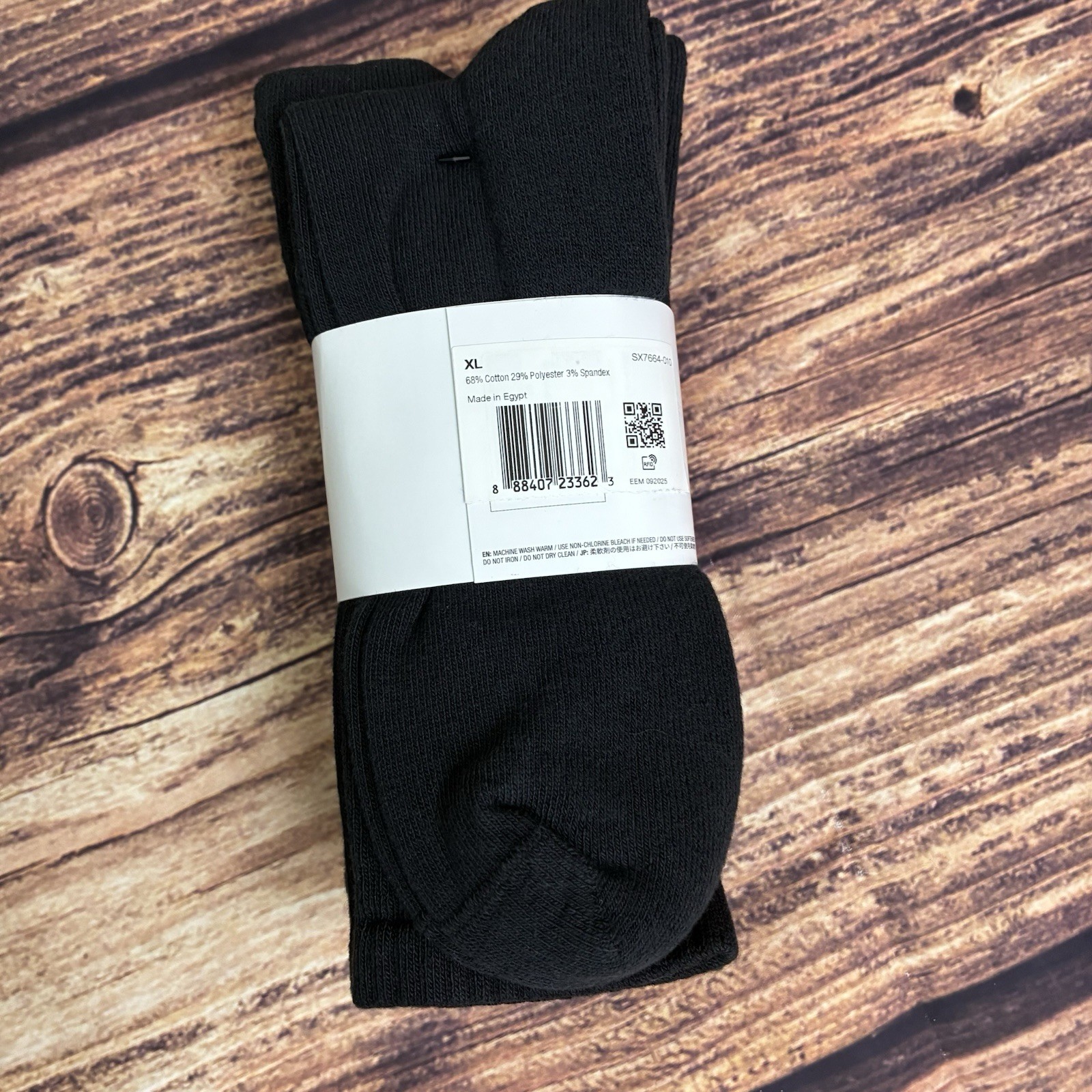 Nike Everyday Cushioned Crew Socks Mens 3 Pack Black XL Size 12-15 NWT SX7664