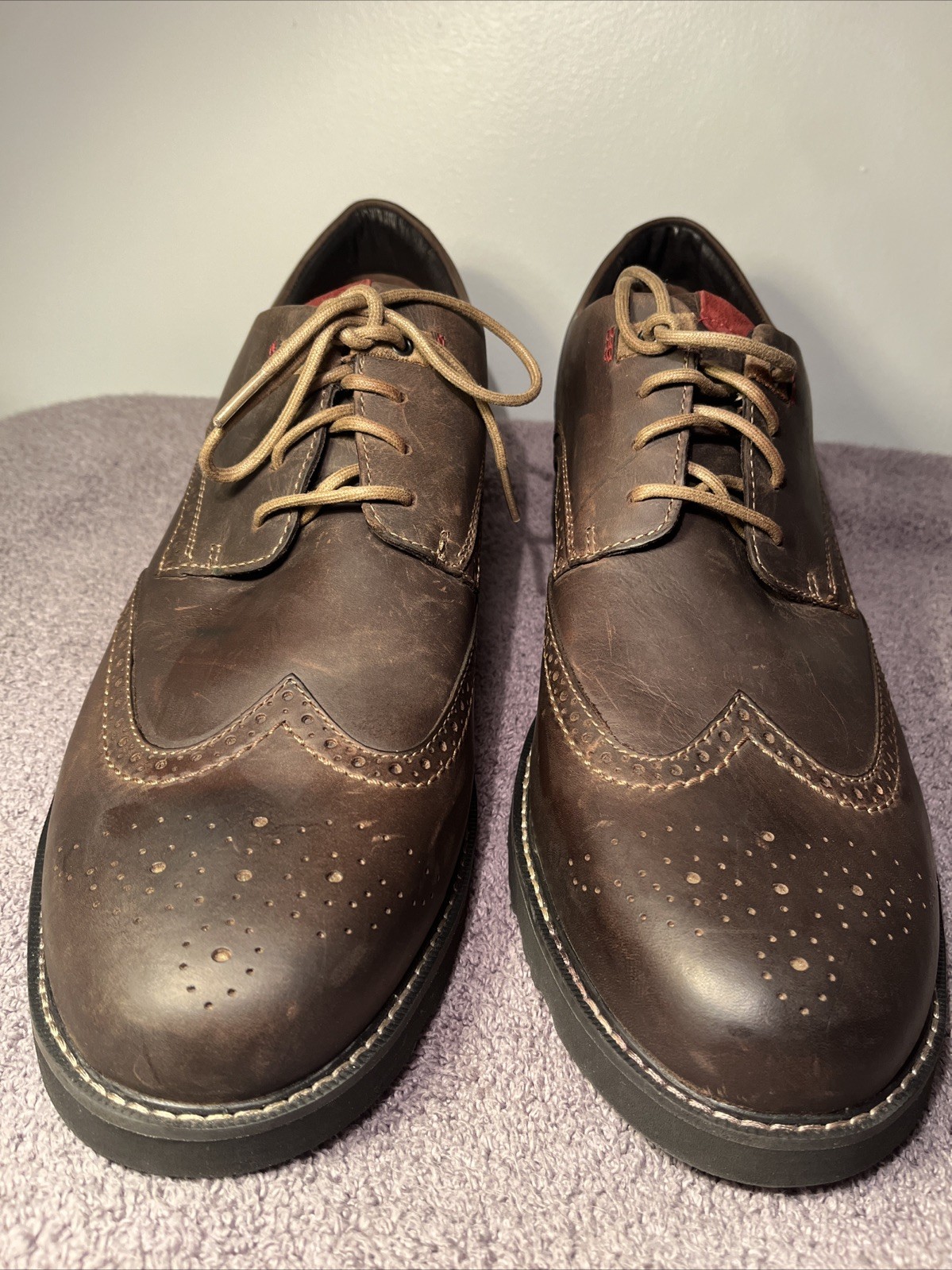 Dunham NWOB dk. brwn. oil tan W/T waterproof oxfords US Mens sz 16 D