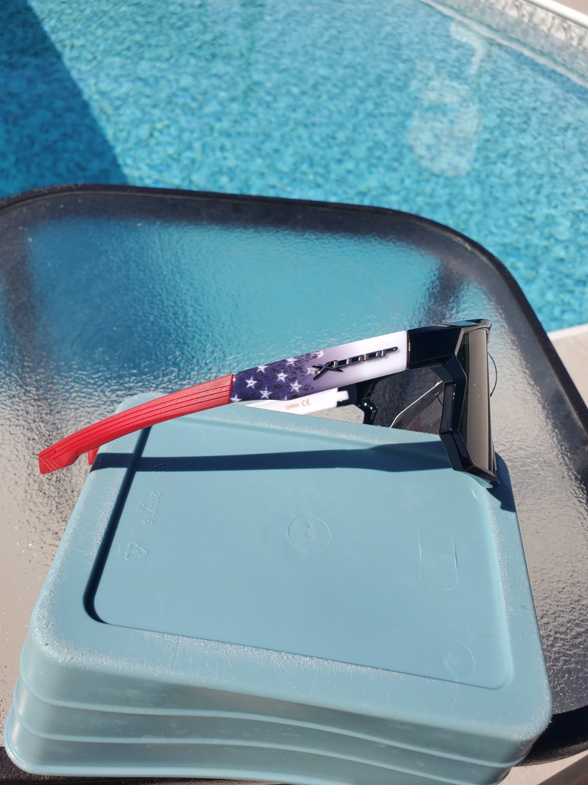 Patriotic Glasses American Flag Stripes, Red/White/Blue