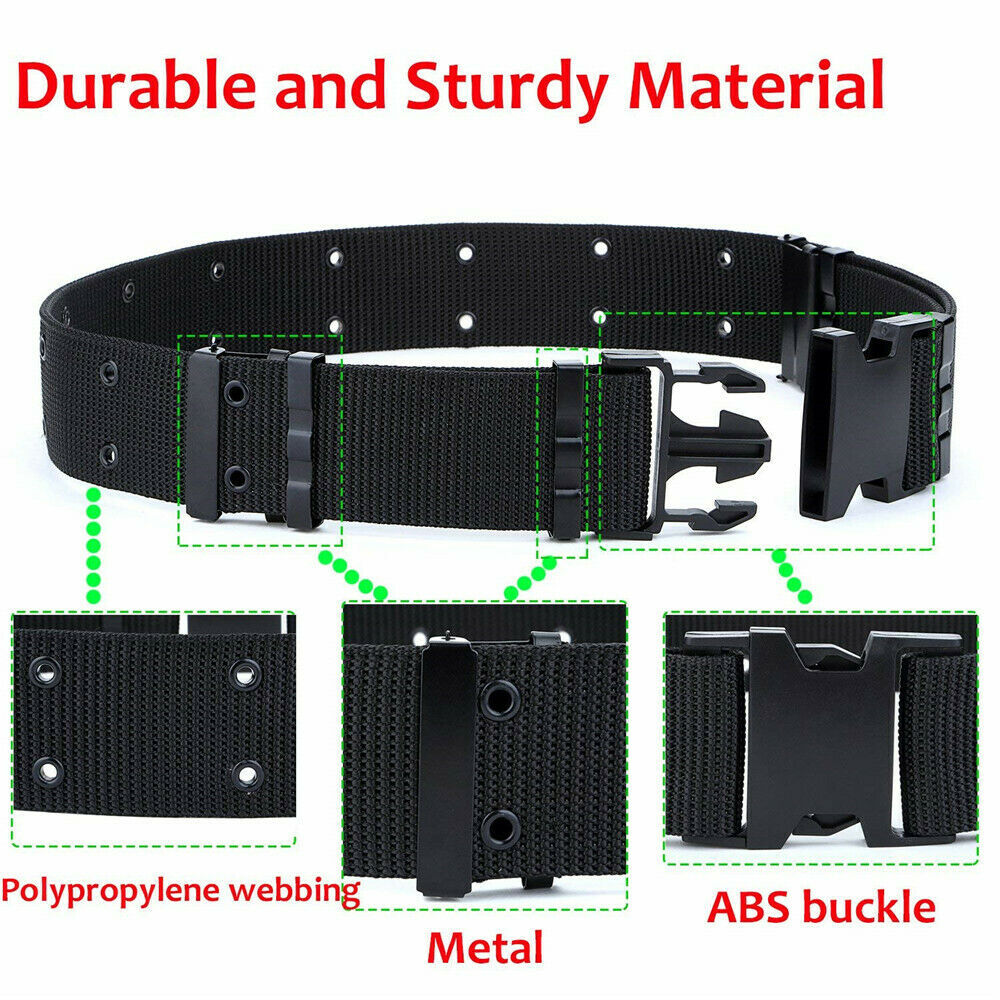 Tactical Belt Adjustable Military Grade Heavy Duty Work Belt for Outdoor Sports