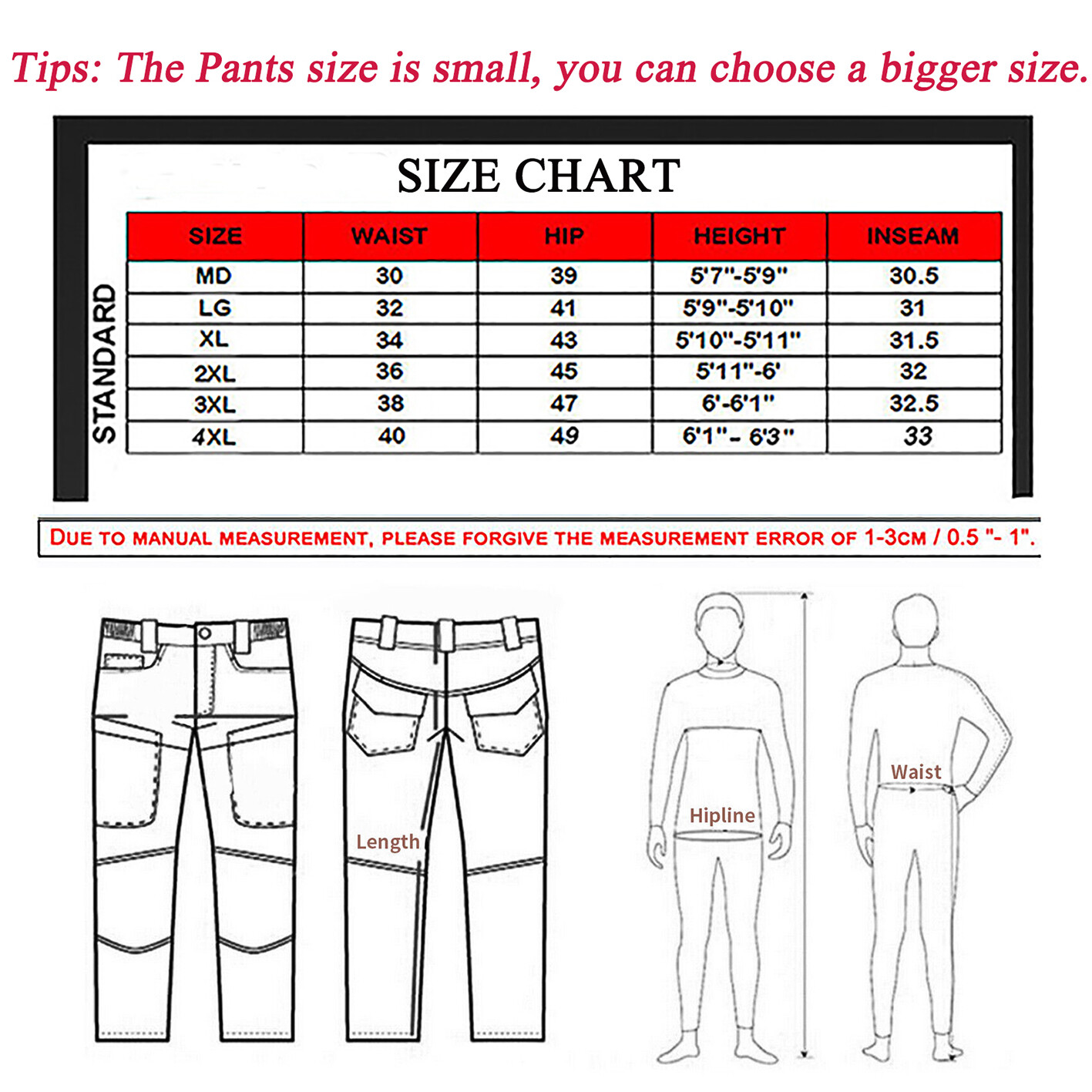 Mens Cargo Pants Tactical Waterproof Work Trousers Outdoor Hiking Combat Pants