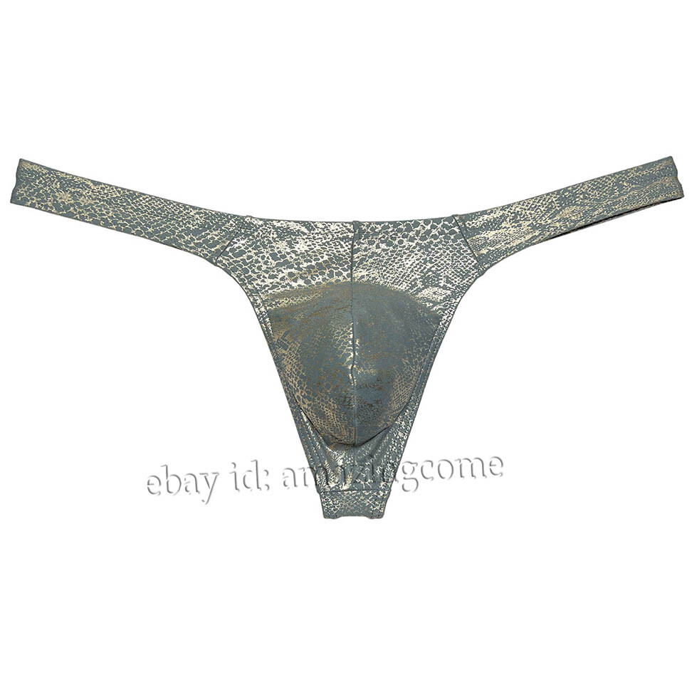 Men Gloss Bikini Thong Underwear Classics T-back Elastic Bulge Pouch Underpants