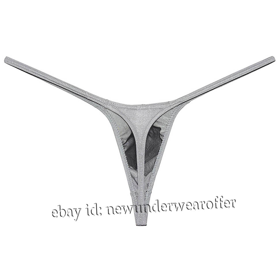 Men Ice Silk String Thong Grape Smugglers Contoured Pouch Underwear Narrow Waist