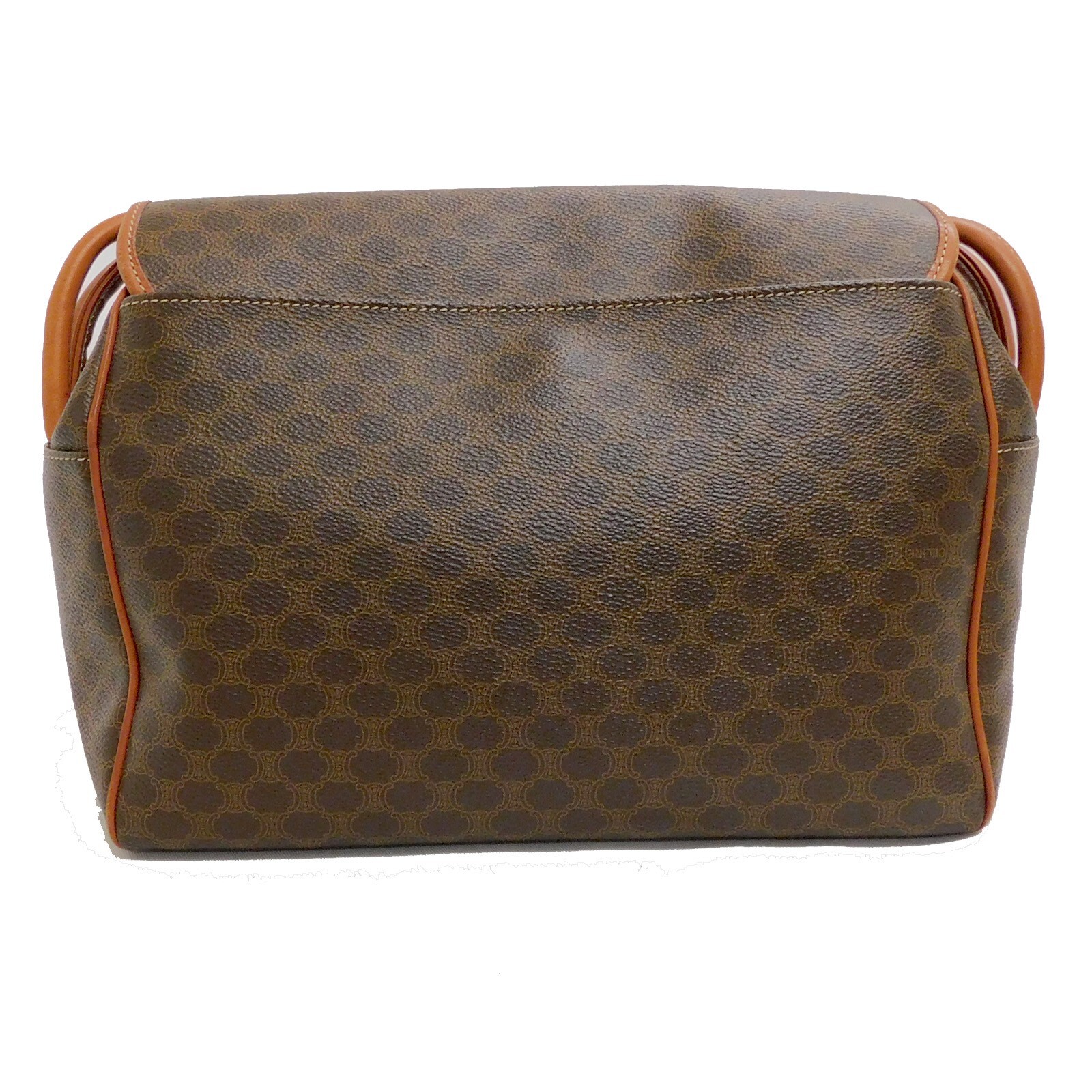 CELINE Macadam Canvas Brown PVC Leather Shoulder bag #48 Rise-on