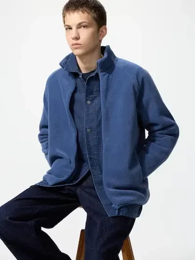 UNIQLO Fleece Full-Zip Jacket S-4XL 8 Colors Fluffy Machine-Washable Men 469955