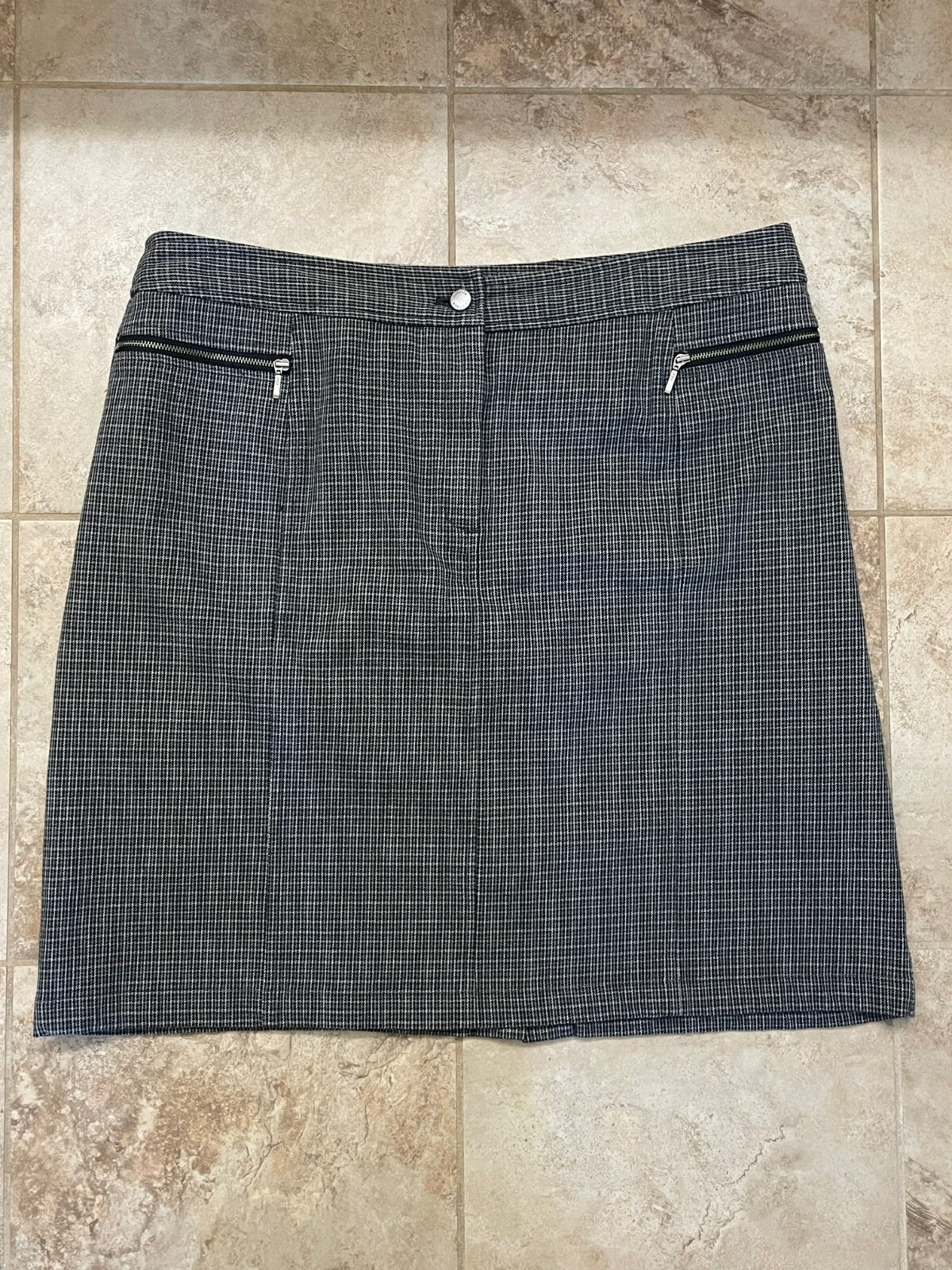 Valerie Stevens Womens Pencil Skirt Natural Blend Cotton Size 16