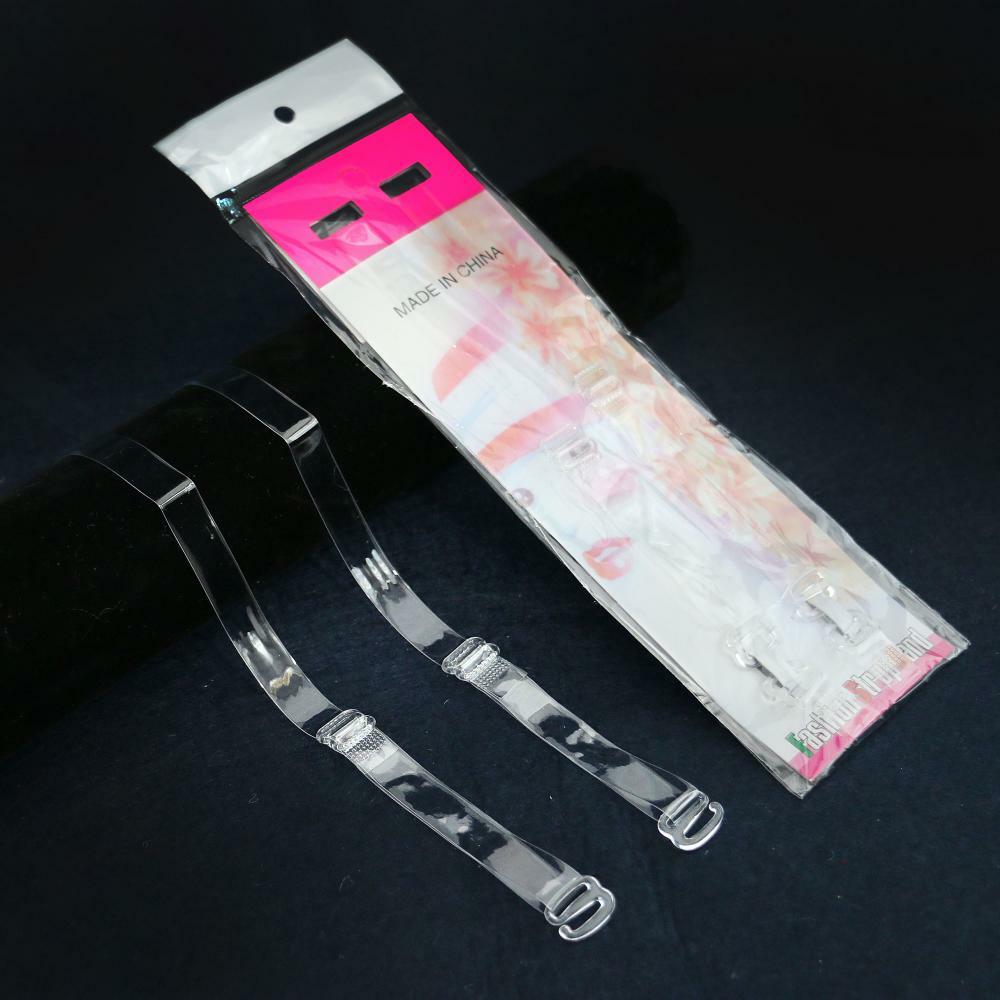 SET OF 4 Bra Straps,Invisible Soft Clear Replacement Shoulder Straps Transparent