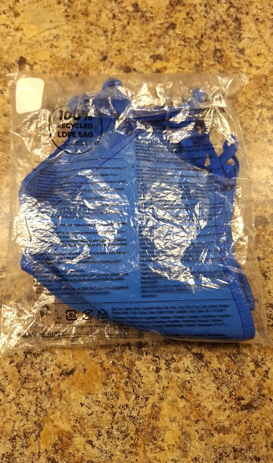 Adidas Face Masks Cover Protection Blue set of 2 in sealed package NEW