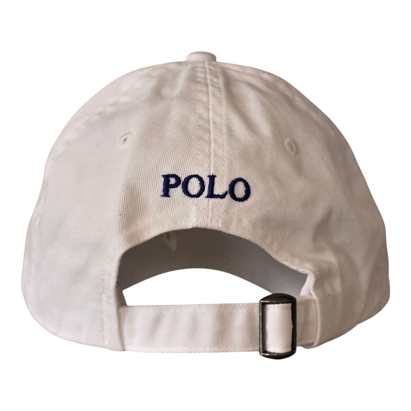 Polo Ralph Lauren Men’s One Size Cotton Chino Adjustable Ball Cap White Blue