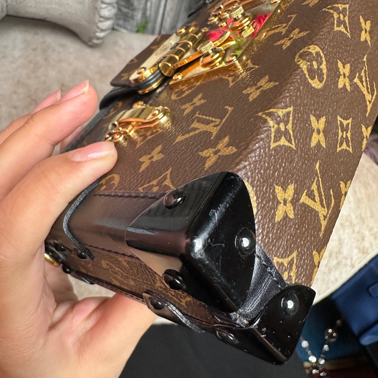Louis Vuitton Pre-Owned Authentic Box Clutch Monogram Free Tracked Shipping