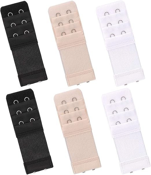 4PCS Adjustable Bra Extender 2 Hooks with Elastic Underwear Strap Extension