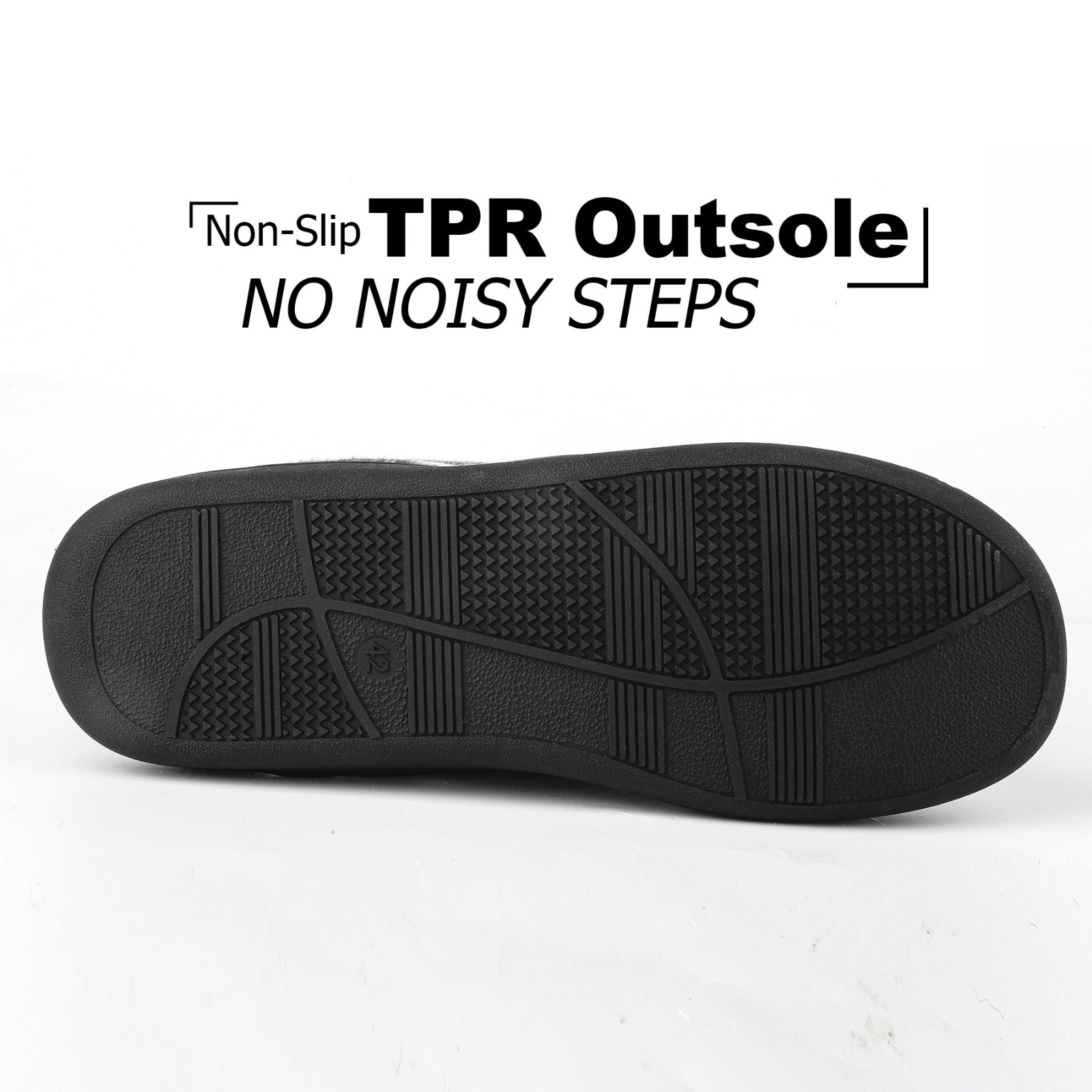 riemot Mens Memory Foam Indoor Bedroom Slippers Winter Warm Fluffy House Shoes