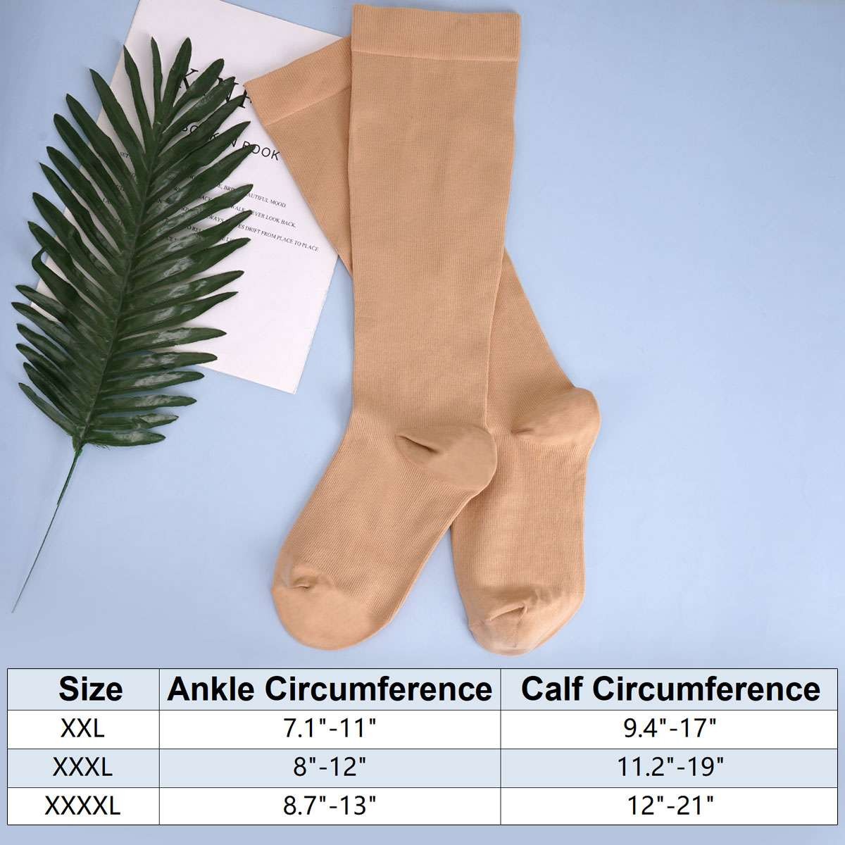 S-4XL Compression Socks 20-30 mmHg Medical Knee High For Women & Men Circulation